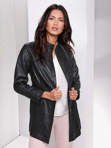 Mainpol Leren blazer - antraciet