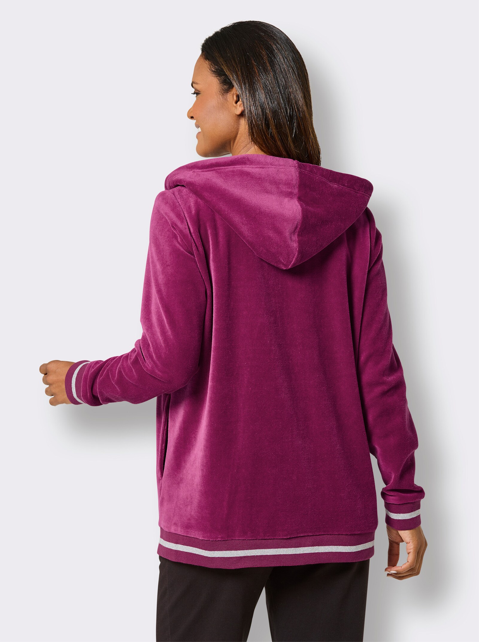 feel good Nickijacke mit Glitzer-Details - malve