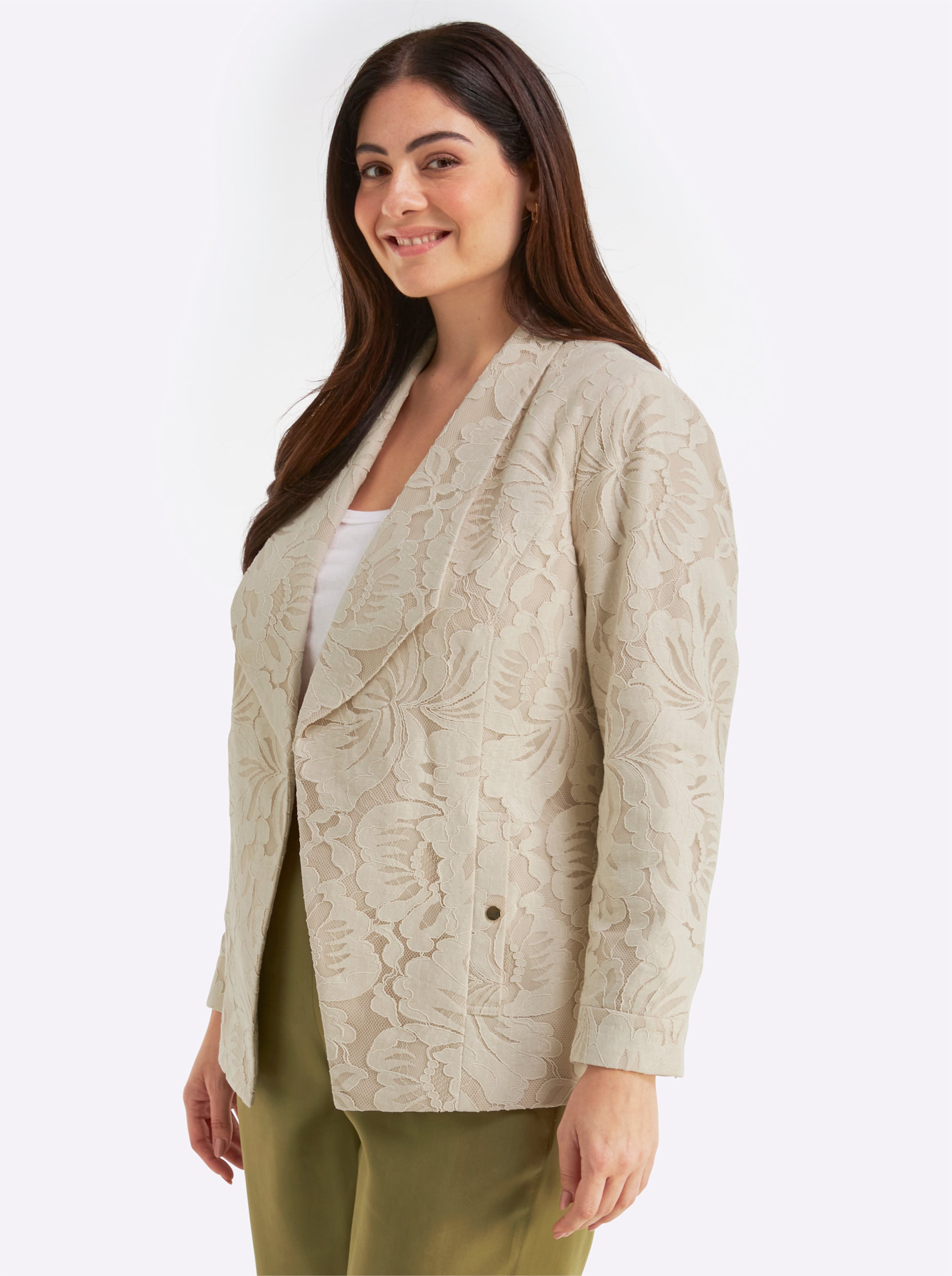 Sheego Damen Champagner Jacke - Bild 3
