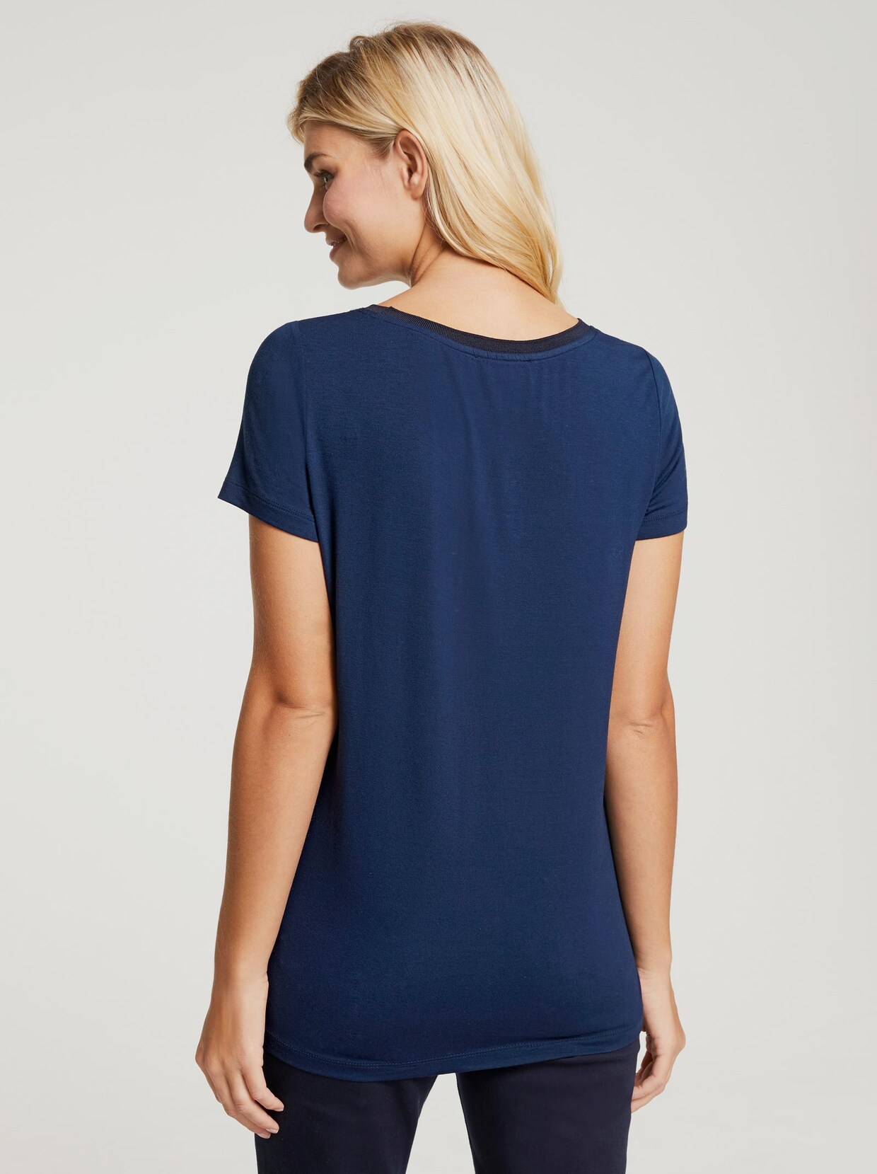 Linea Tesini Druck-Shirt - blau-bunt