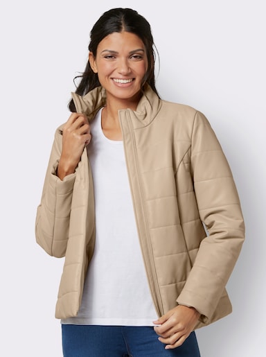 Lederimitatjacke - beige