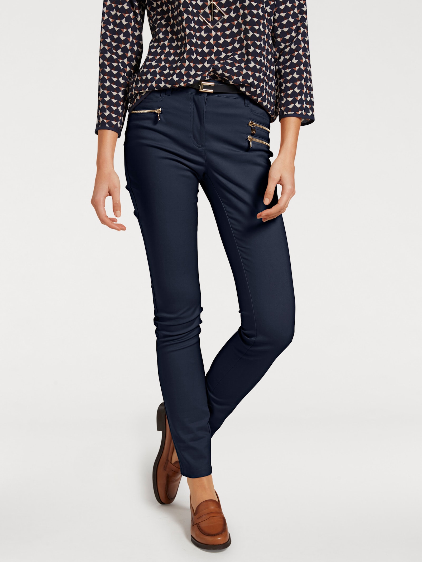 heine Pantalon avec effet ventre plat - marine