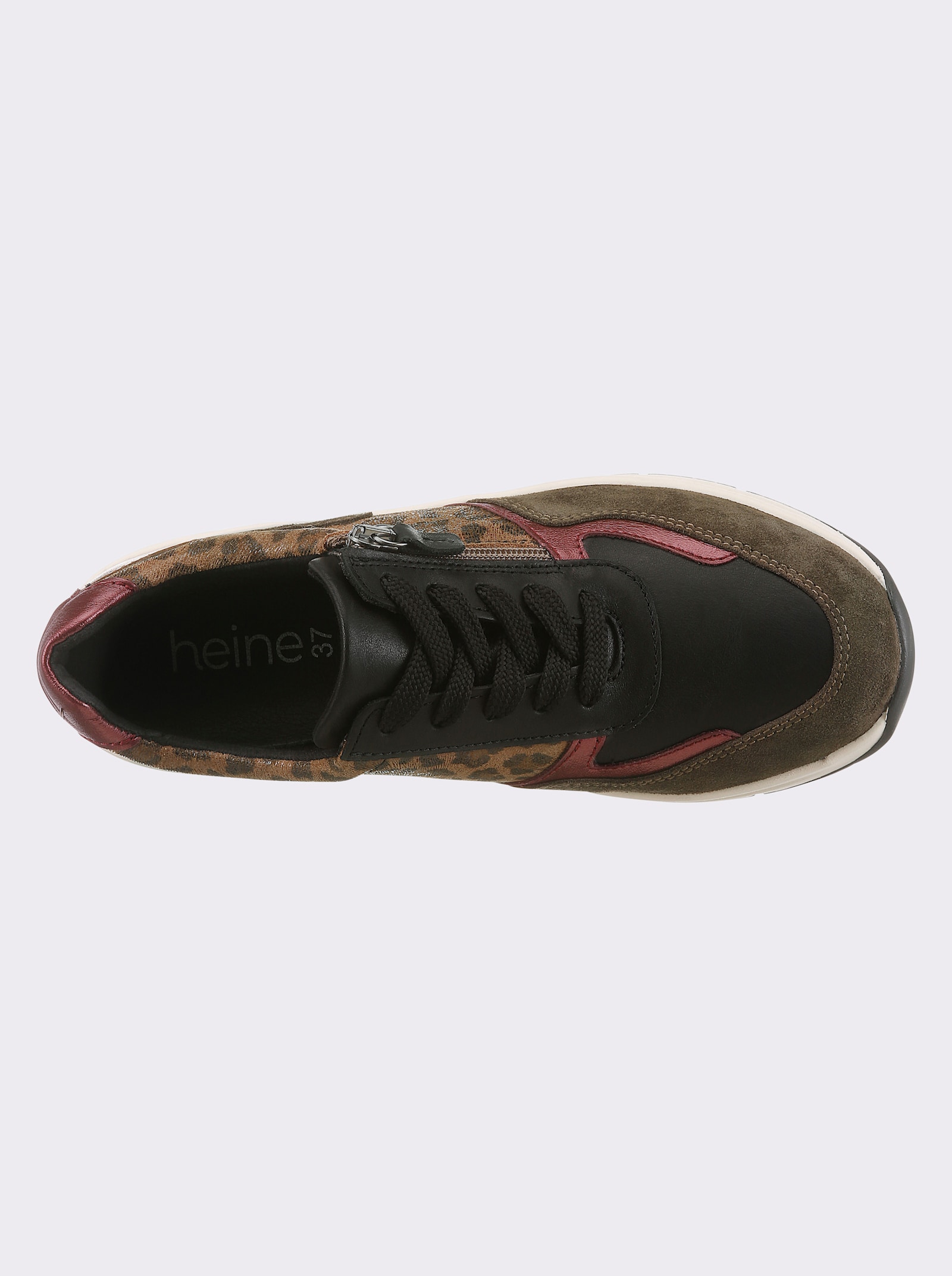 heine Sneaker - khaki-camel-goldfarben