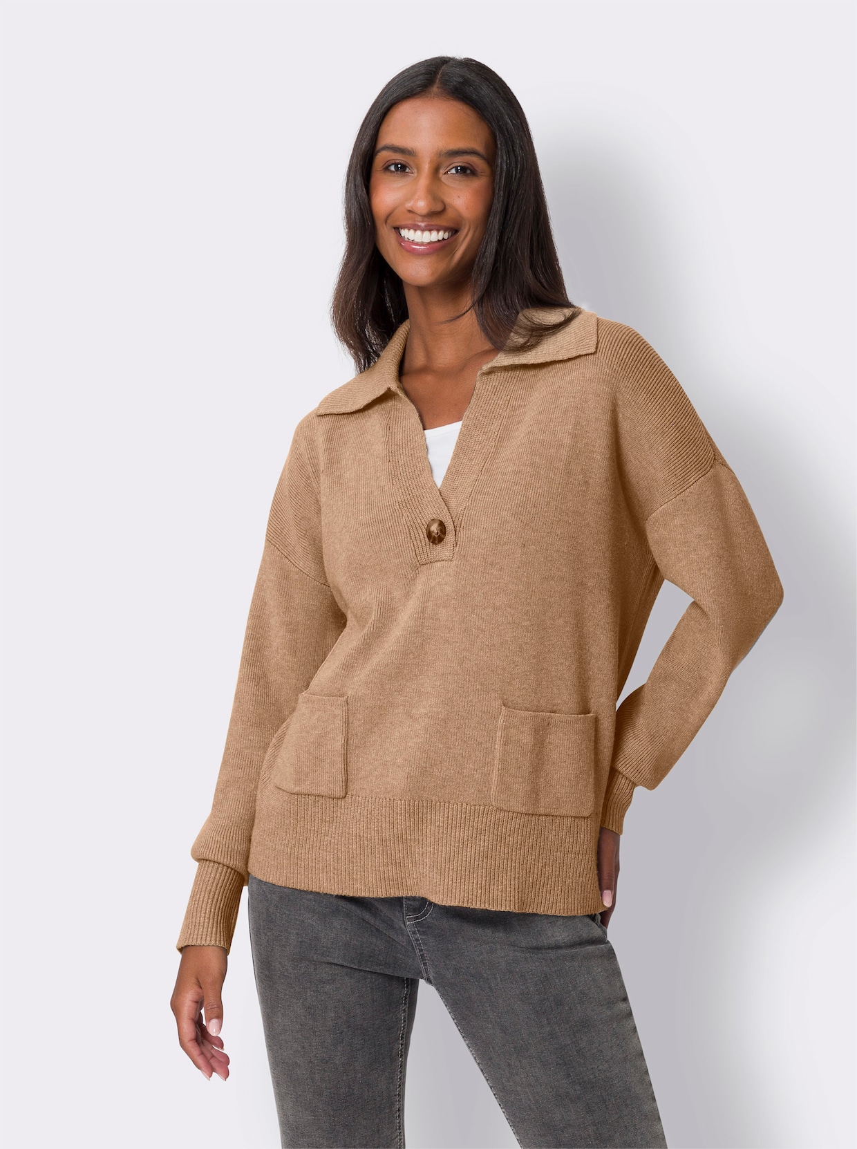 heine Polopullover - camel