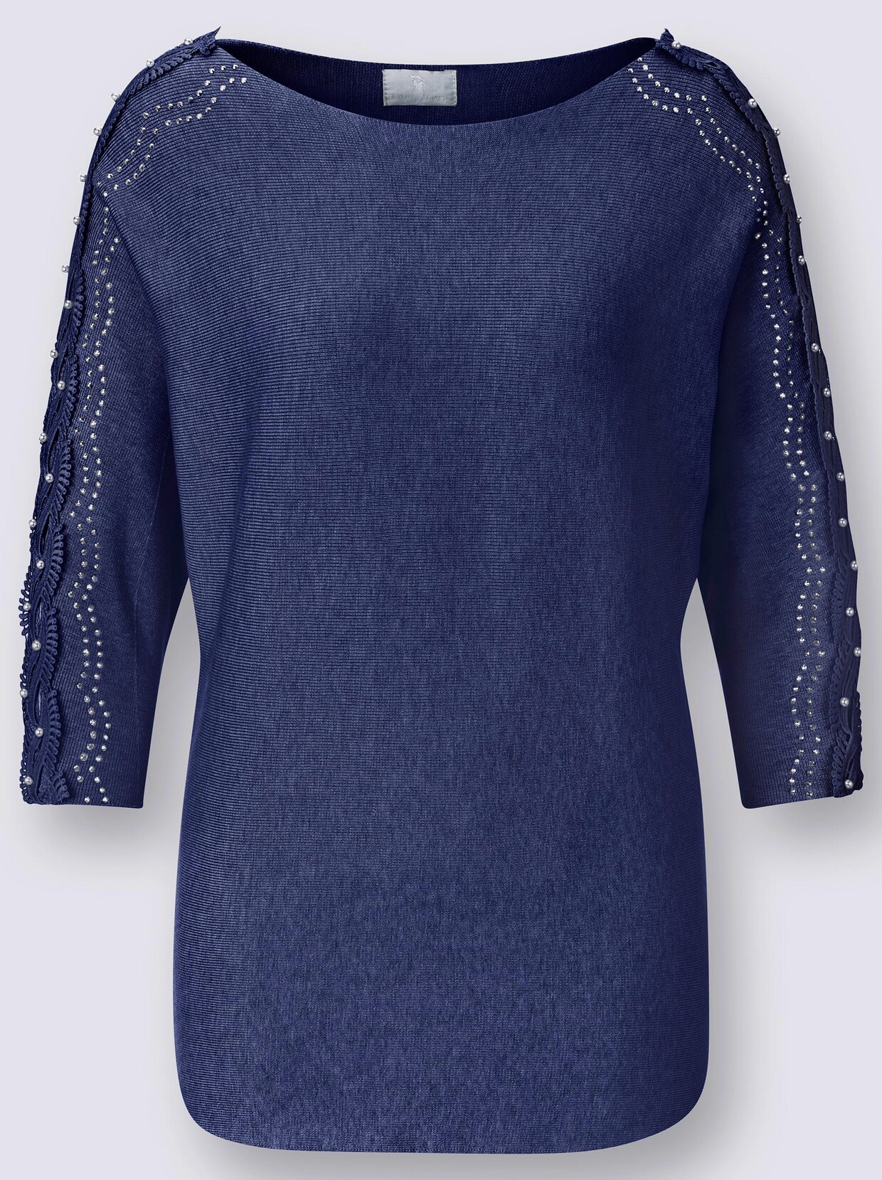 Pullover met 3/4-mouwen - nachtblauw