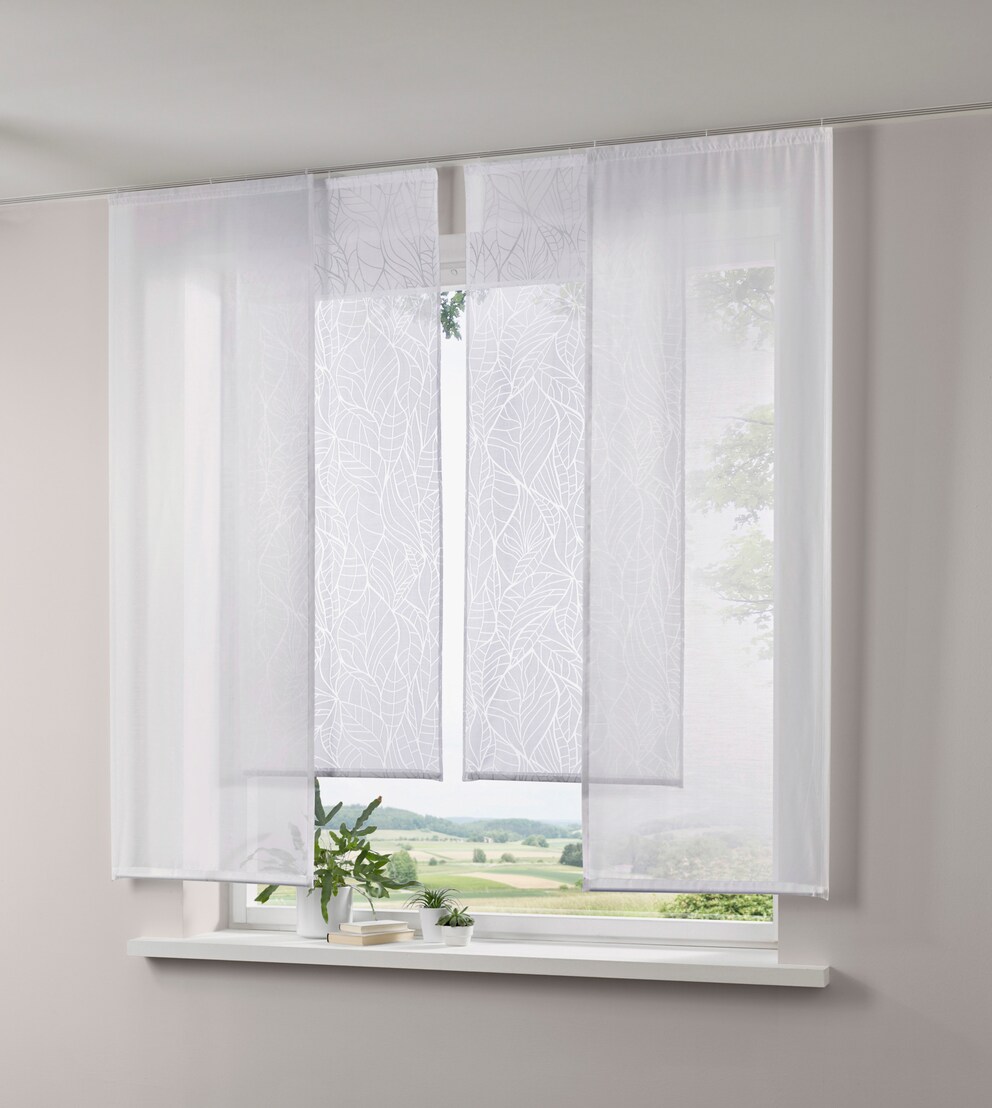 HOME FASHION Paneelgordijn Sunny grijs 60x245 cm kopen