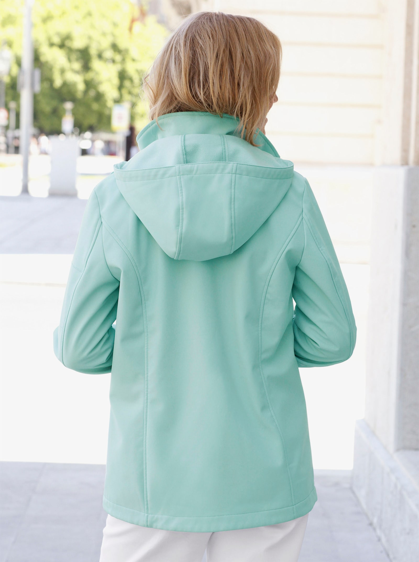 Softshell-jack met fleecevoering - mint
