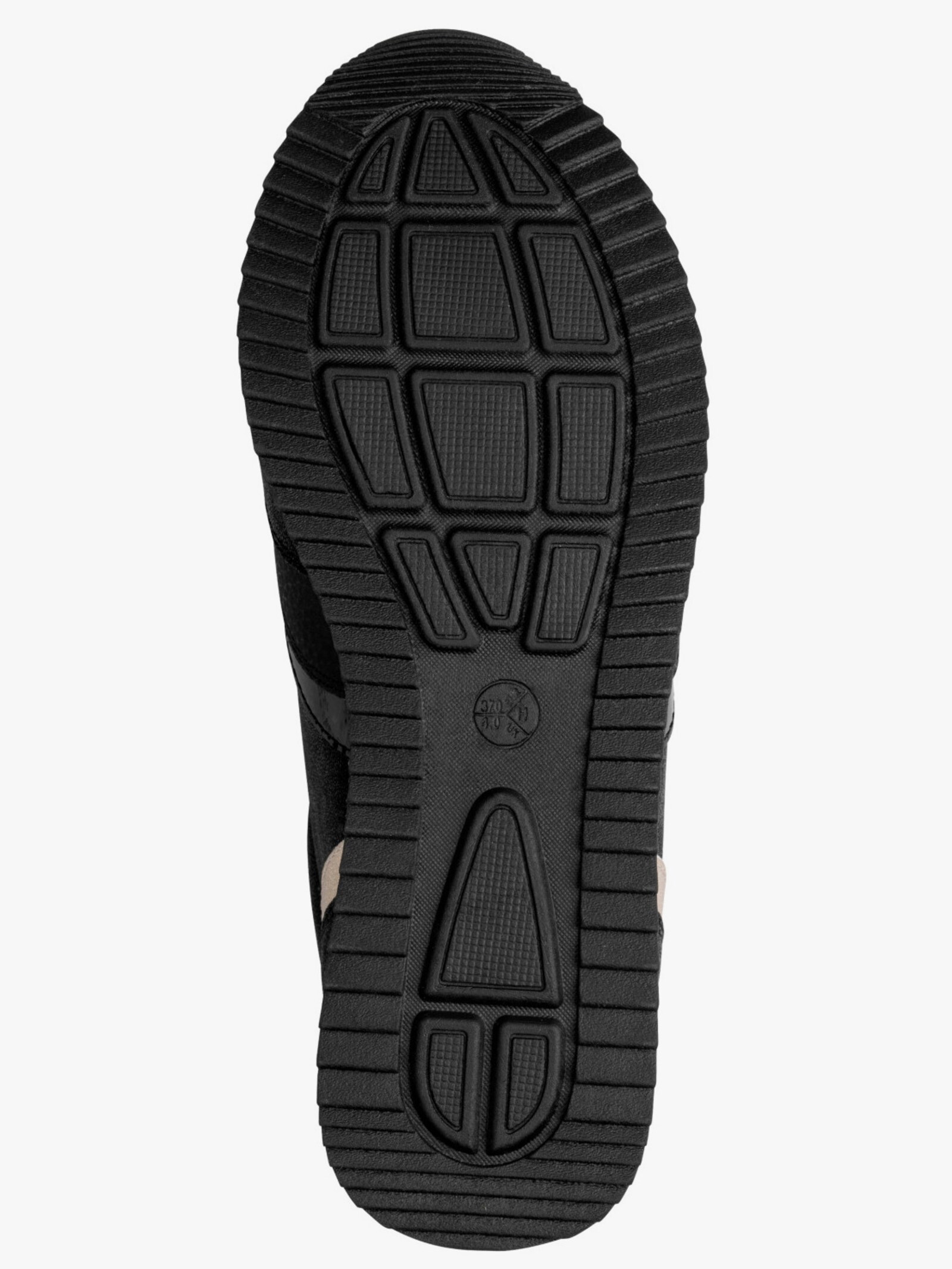 Jana Sneaker mit Leo-Details - schwarz