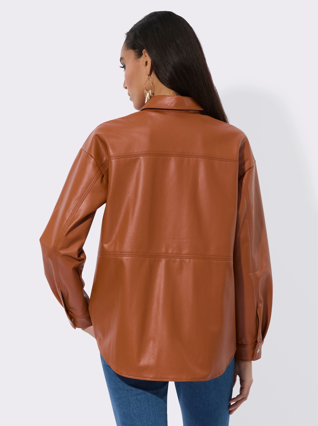 Hemdbluse - cognac