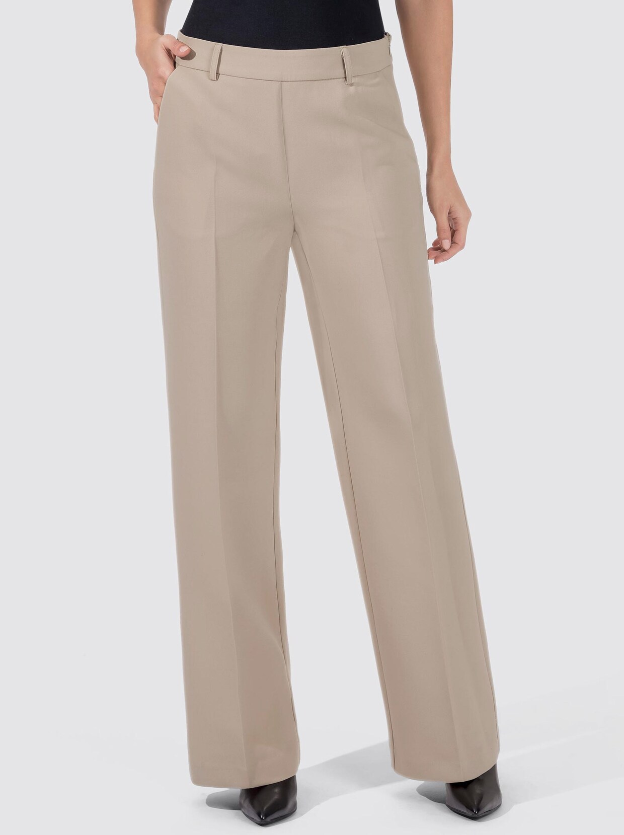 Bügelfaltenhose - beige