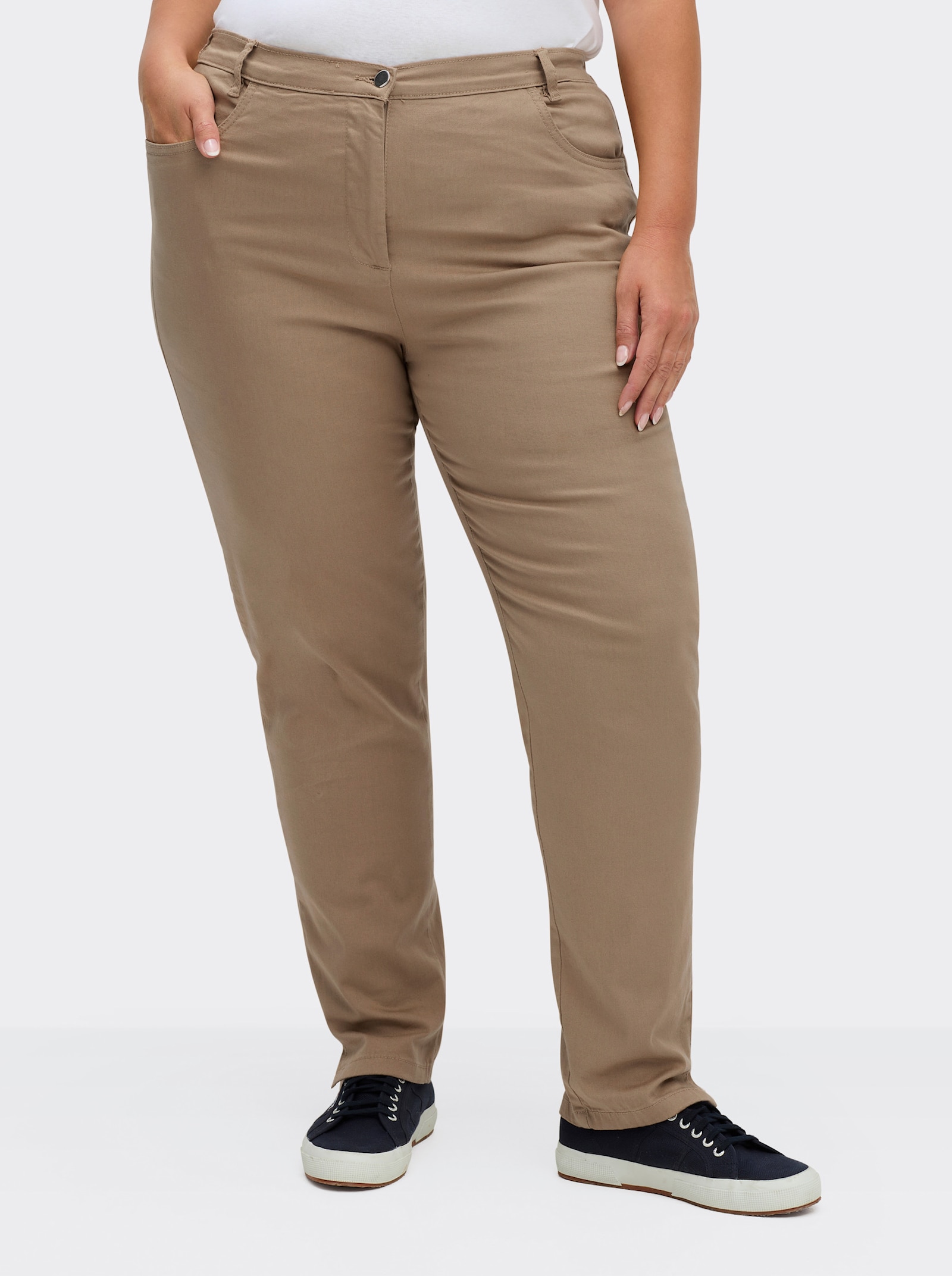 Jeans mit Stretch-Anteil - camel