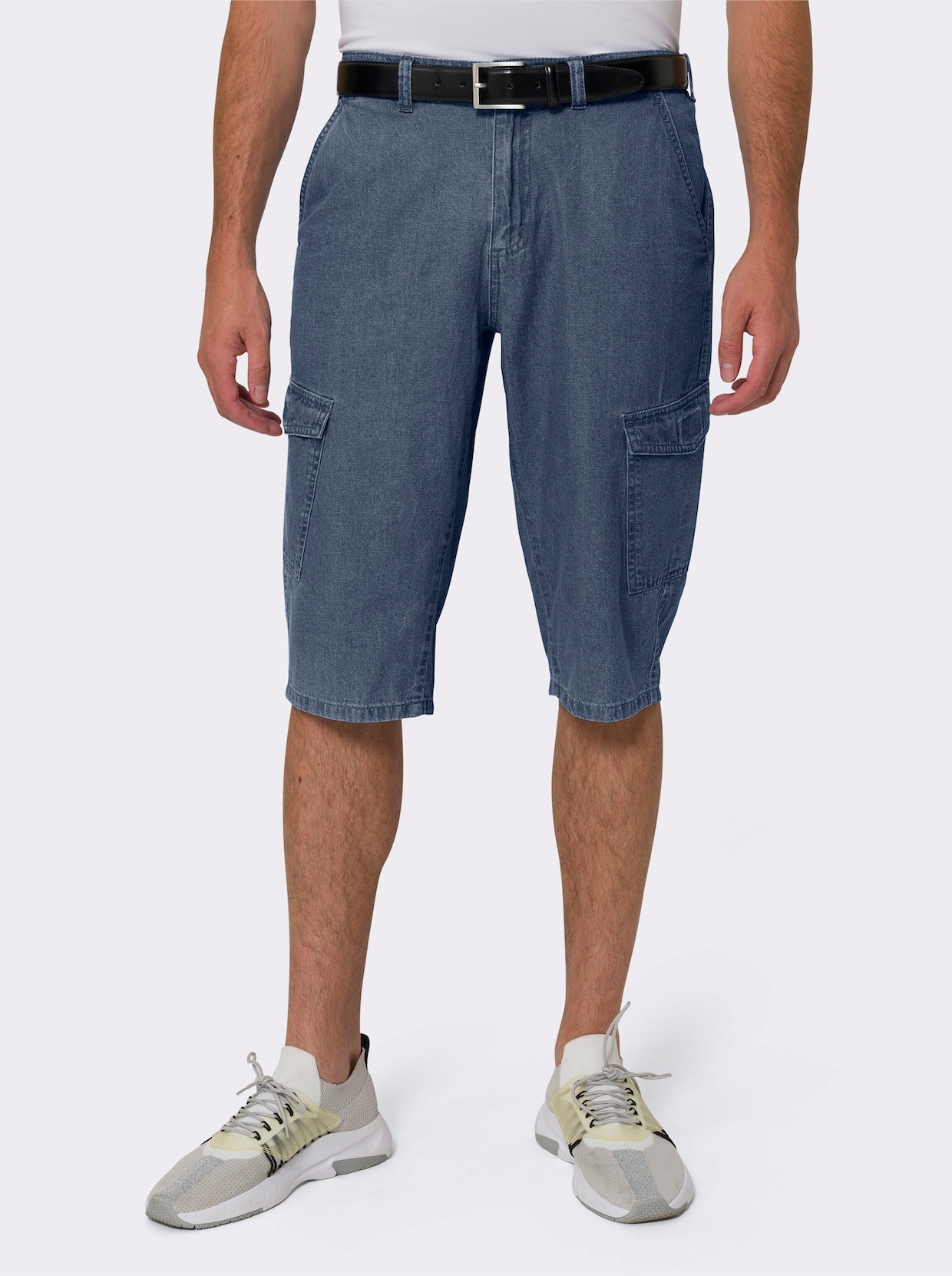 Jeansbermudas - blue-stone-washed