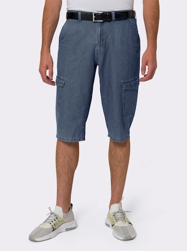 Jeansbermudas - blue-stone-washed