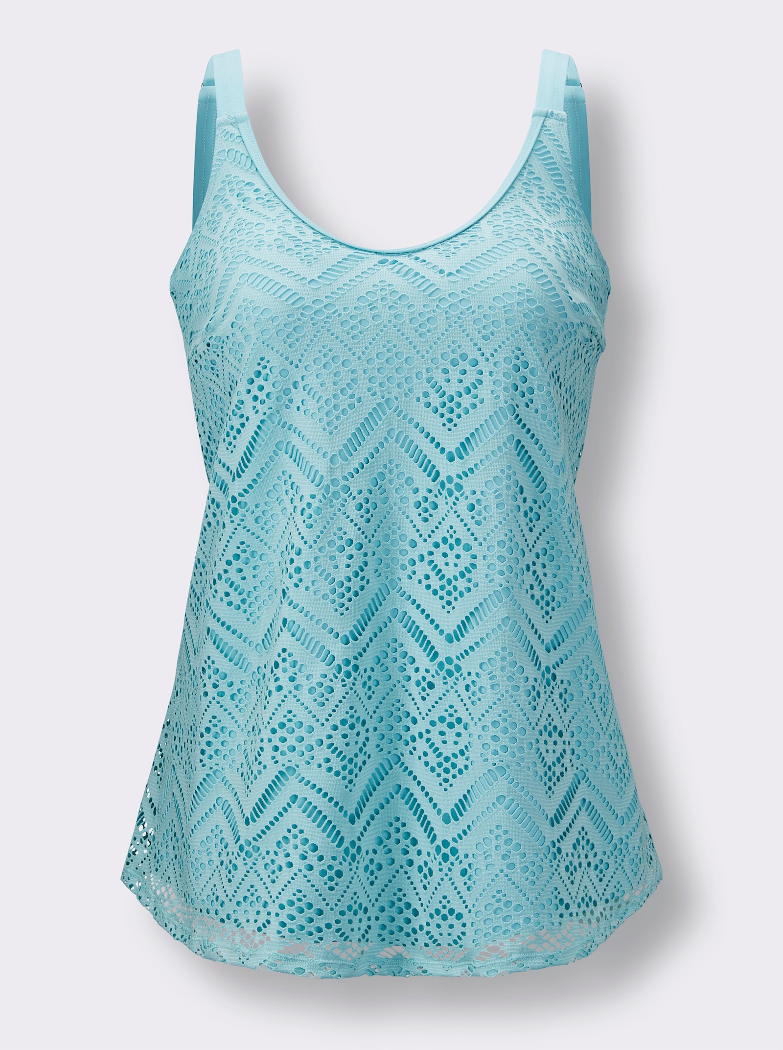feel good Tankini-Oberteil mit Spitze - aquamarin