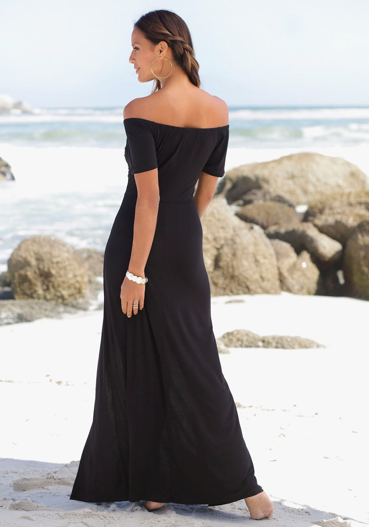 LASCANA Maxikleid - schwarz