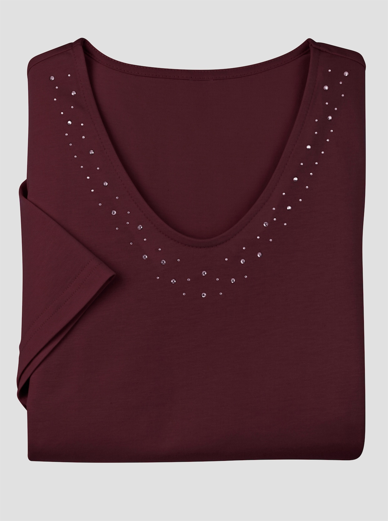 Kurzarm-Shirt - burgund