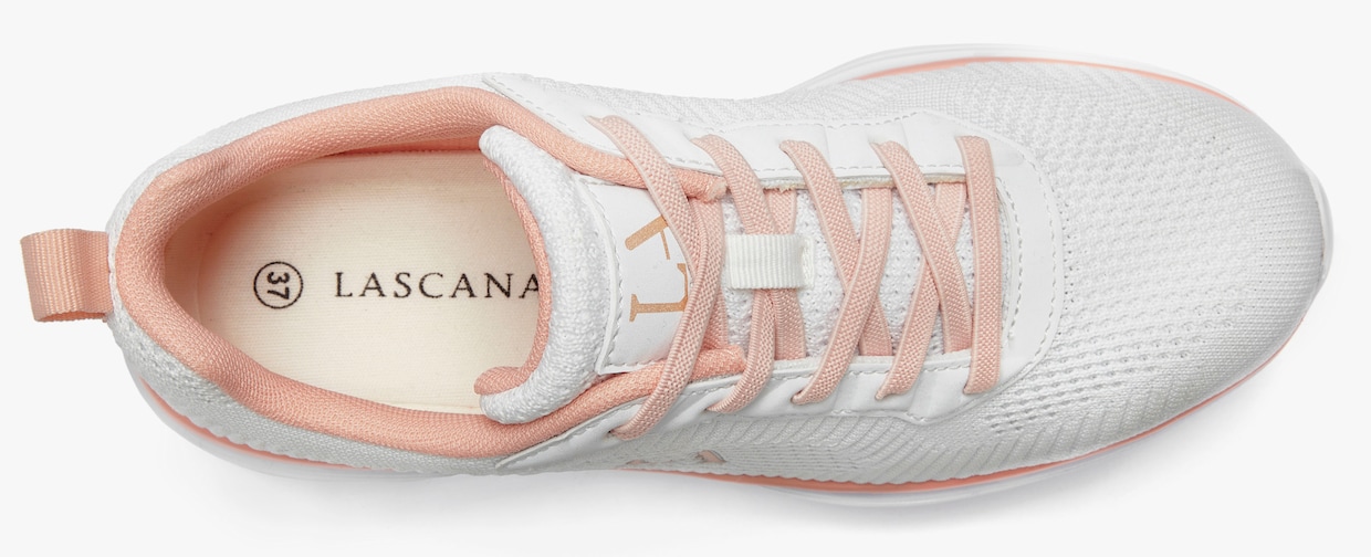 LASCANA Sneaker - wit/roze