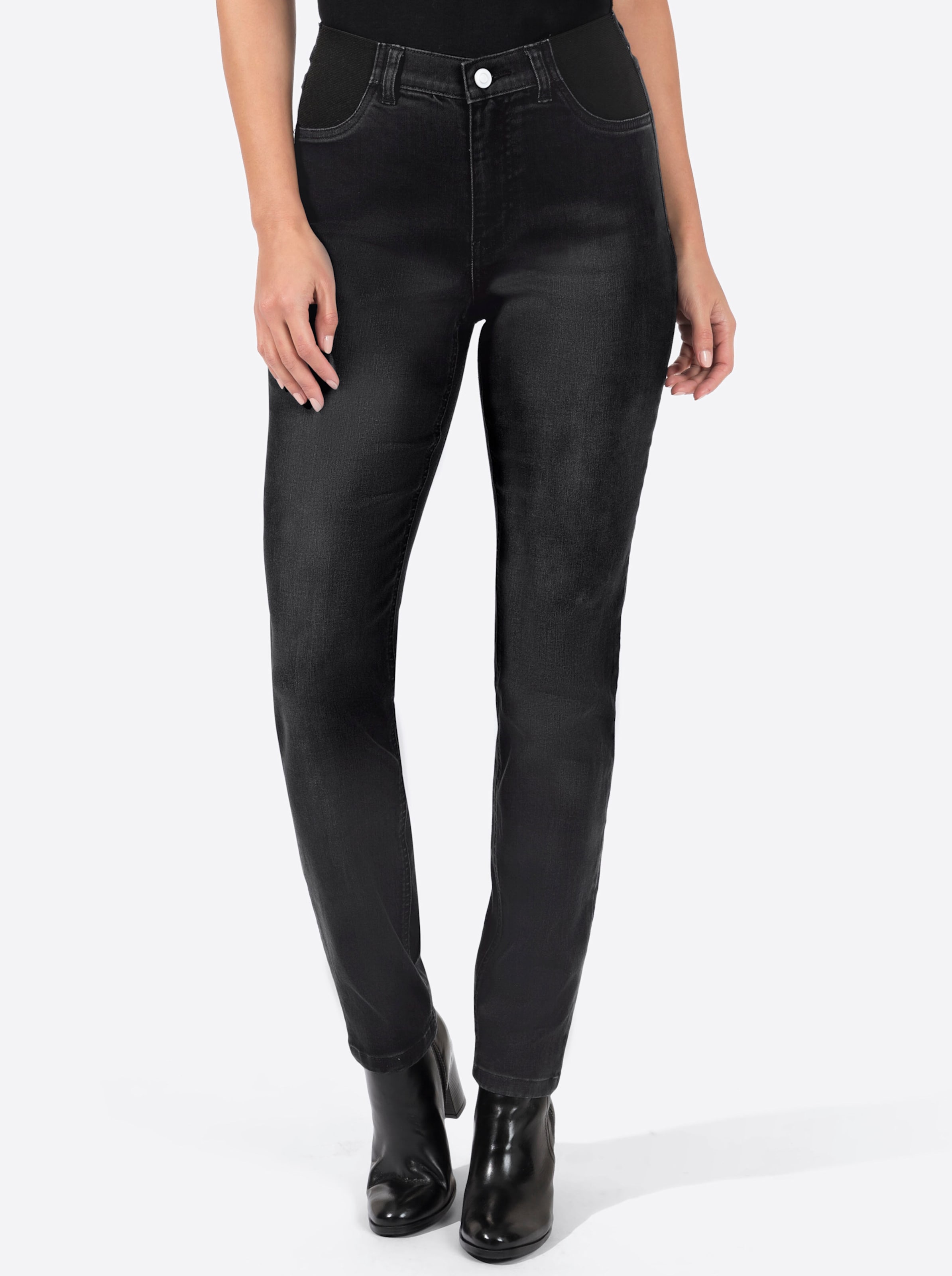 Witt Damen Jeans, black-denim