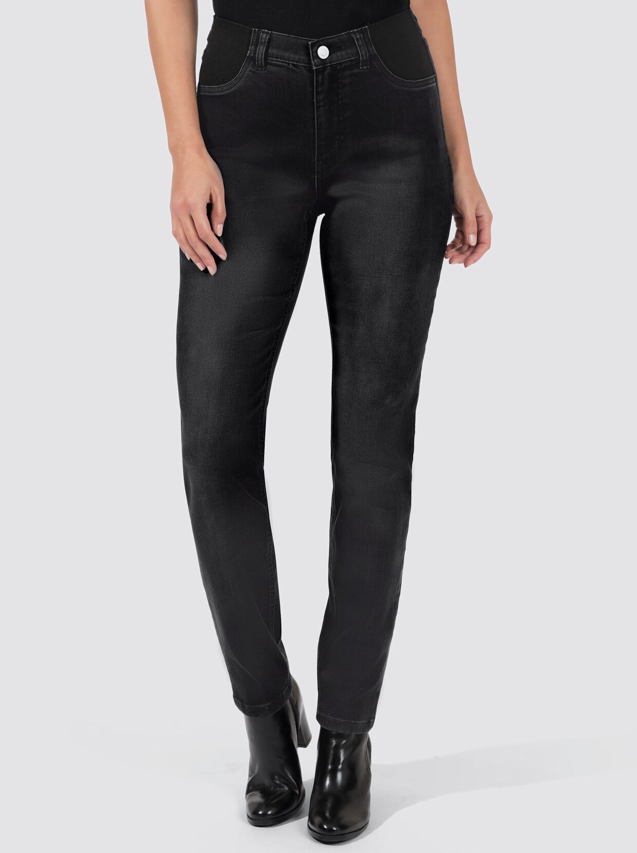 Jeans - black-denim