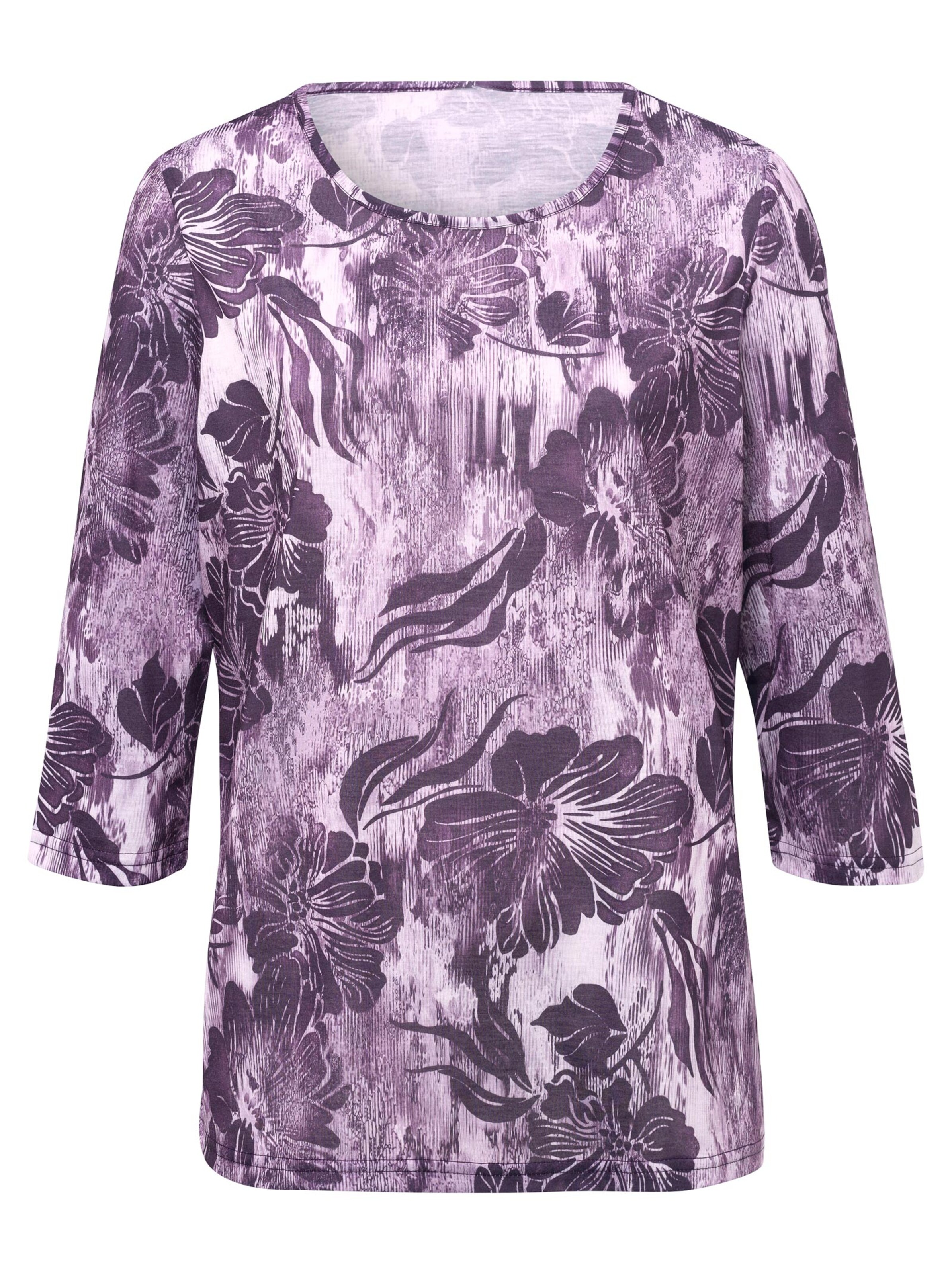 Shirt - aubergine-bedruckt