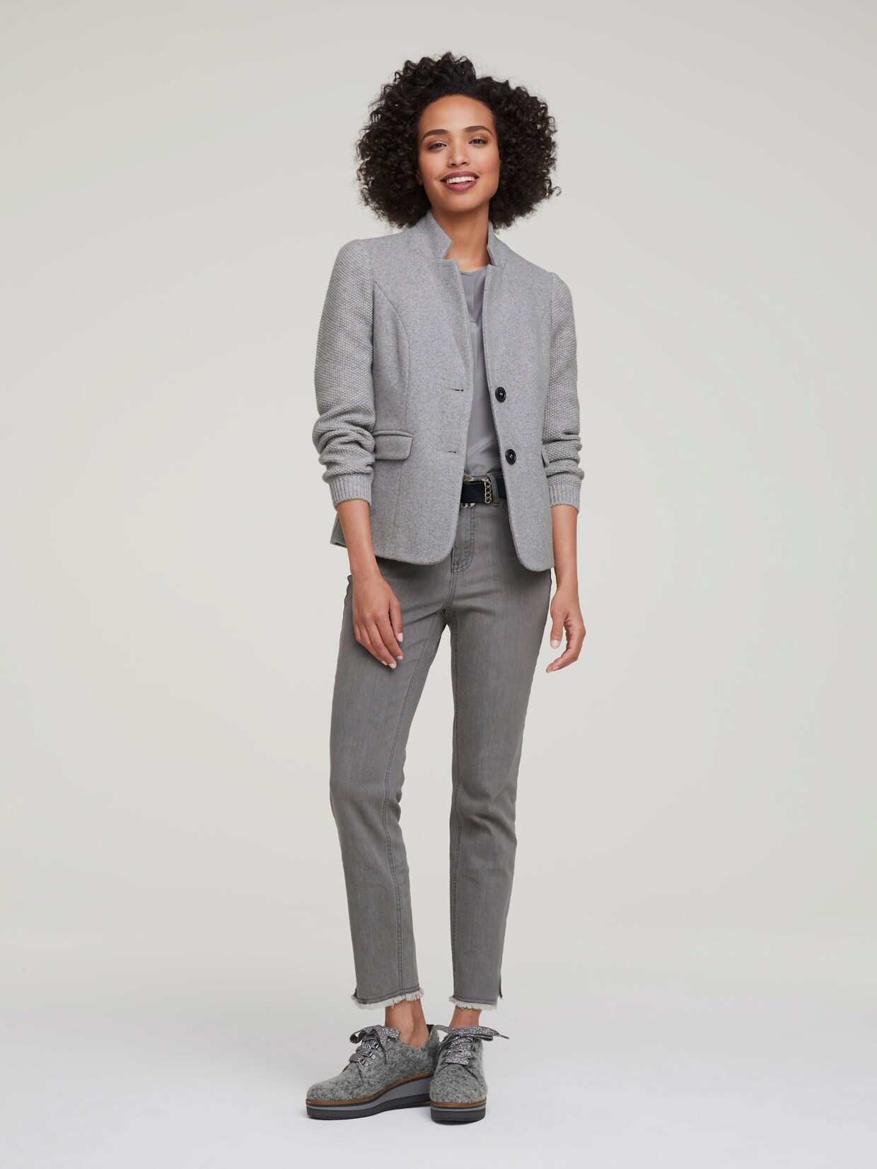 heine Blazer - grau-melange