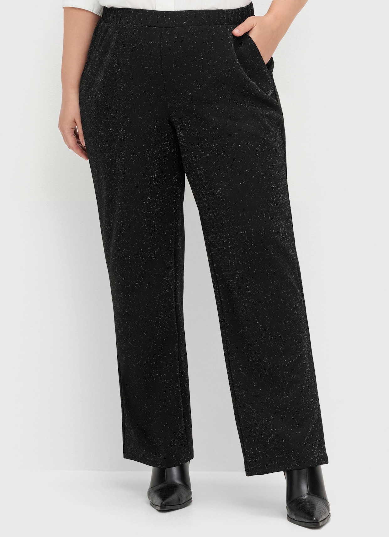 sheego Stoffen broek - zwart