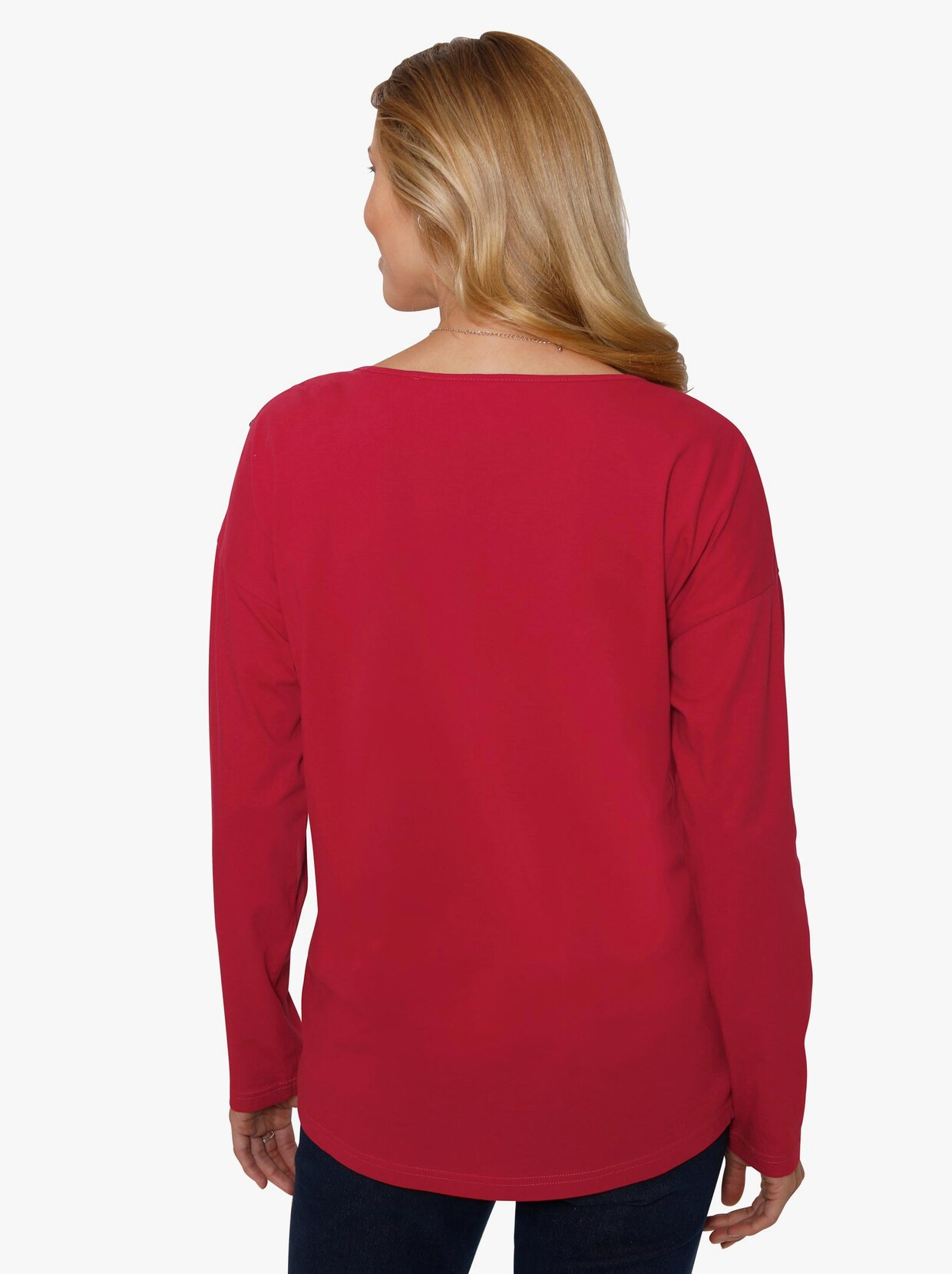 Tričko s dlouhým rukávem - červená