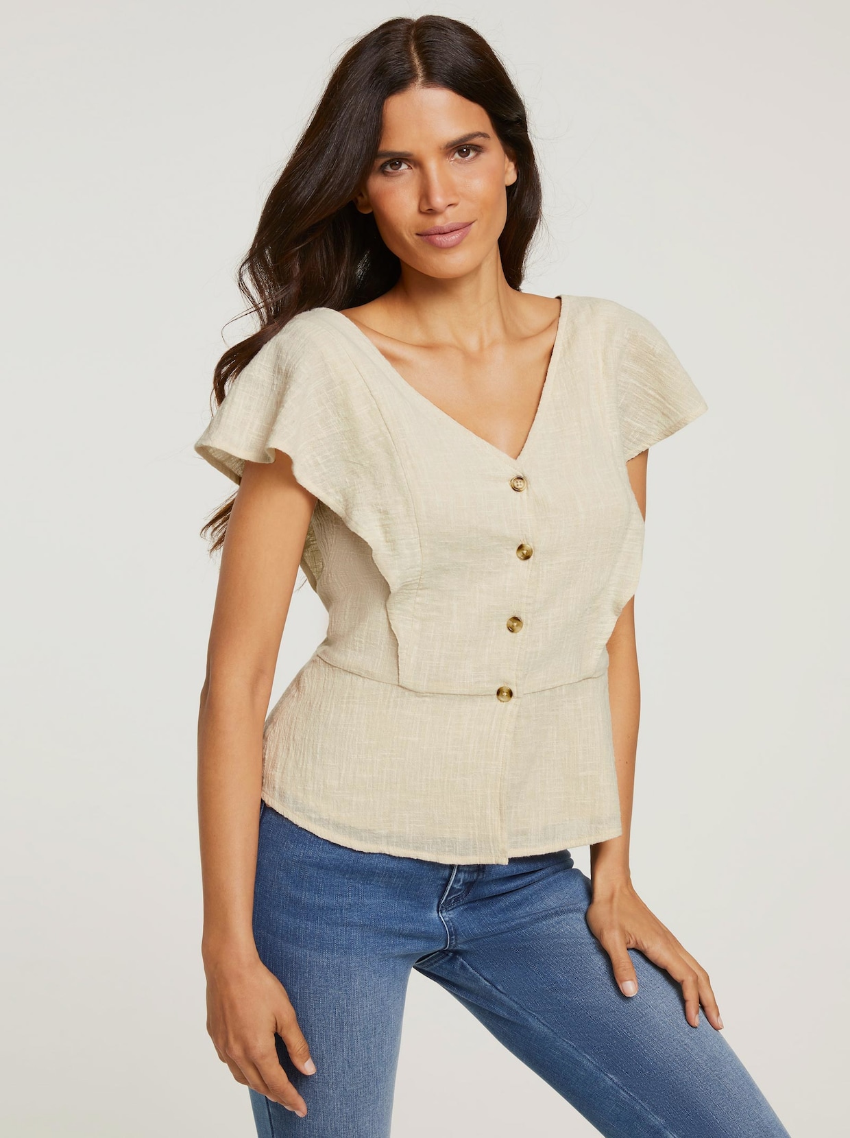 Linea Tesini Bluse - beige