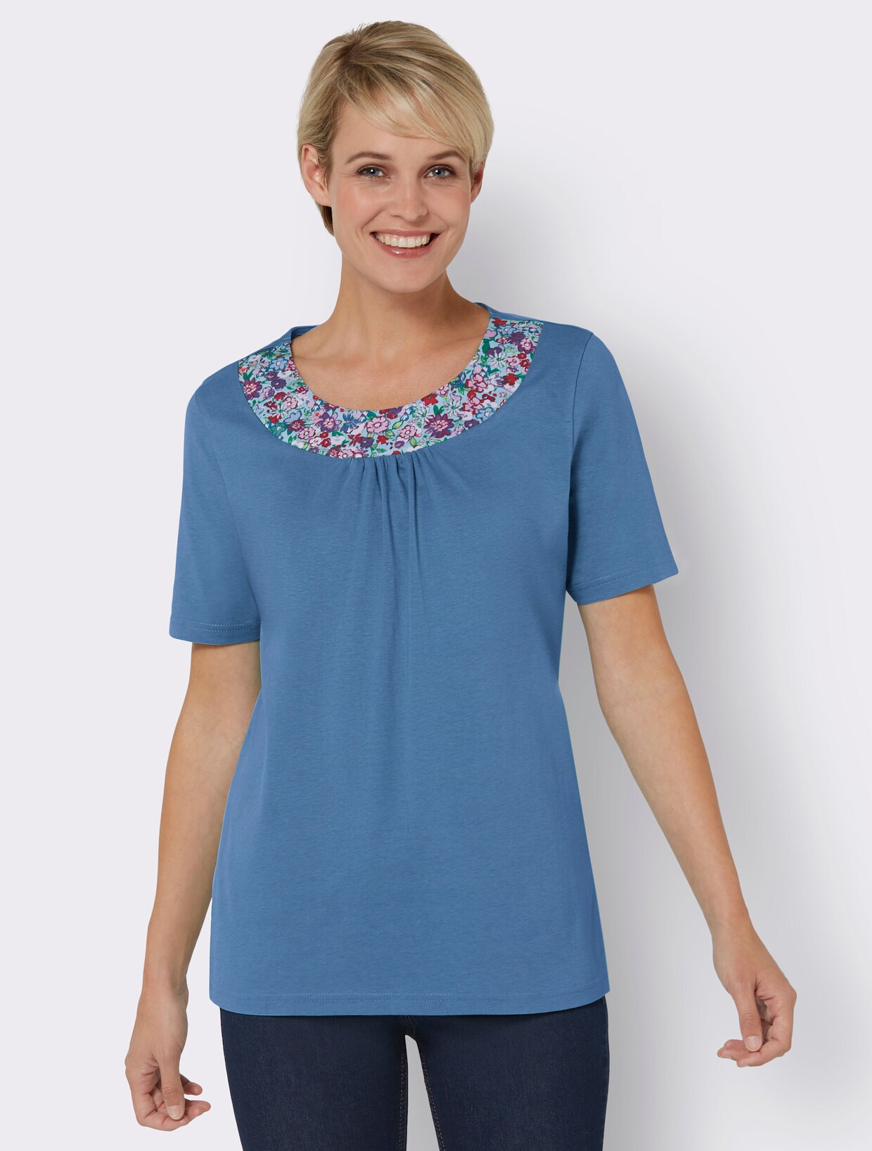 Shirt met korte mouwen - middenblauw