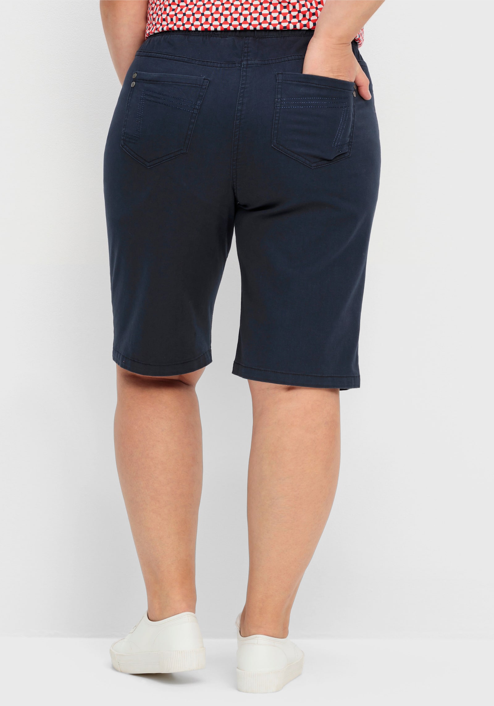 sheego Bermudas aus Twill - nachtblau
