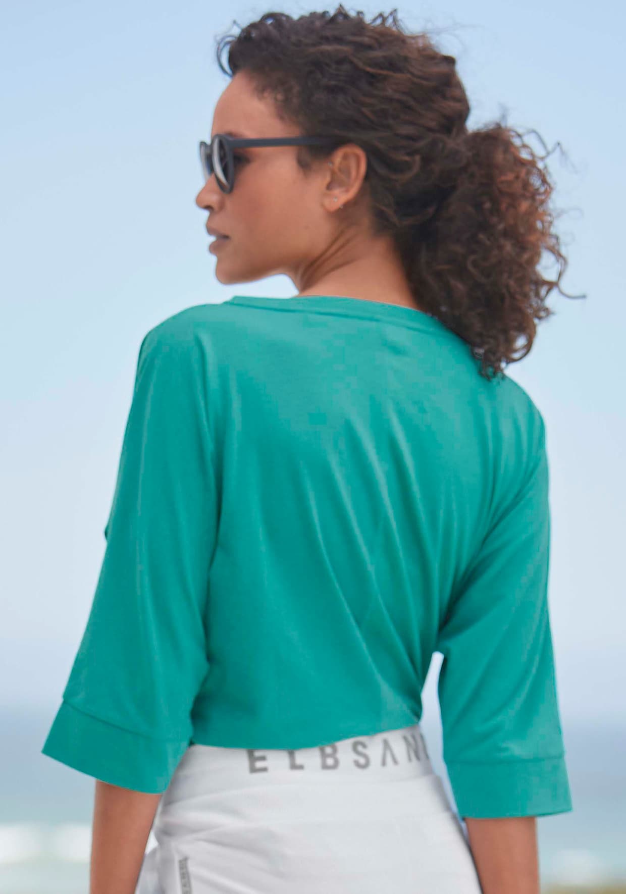 Elbsand Shirt met 3/4-mouw - seaweed teal