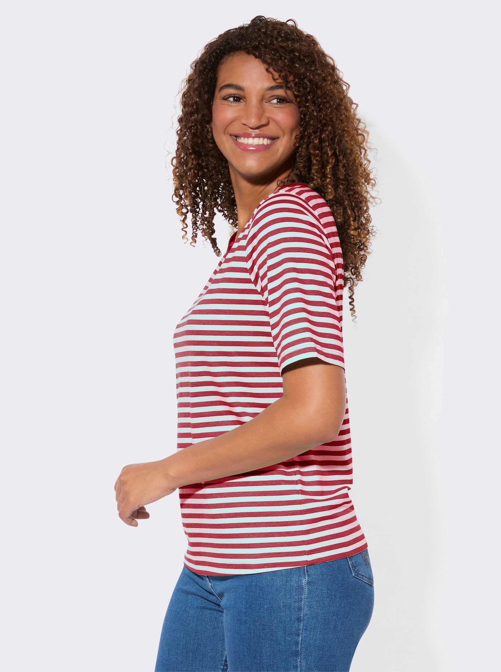 Shirt-Set mit kurzen Ärmeln - rot