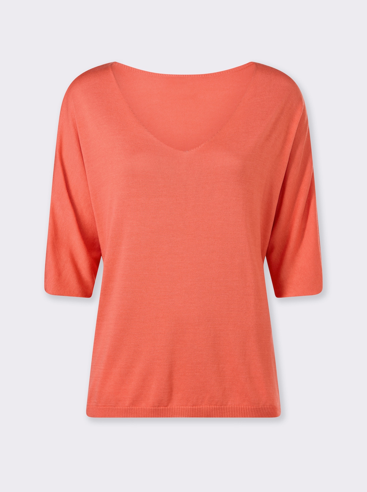 heine Pull en tricot fin - corail