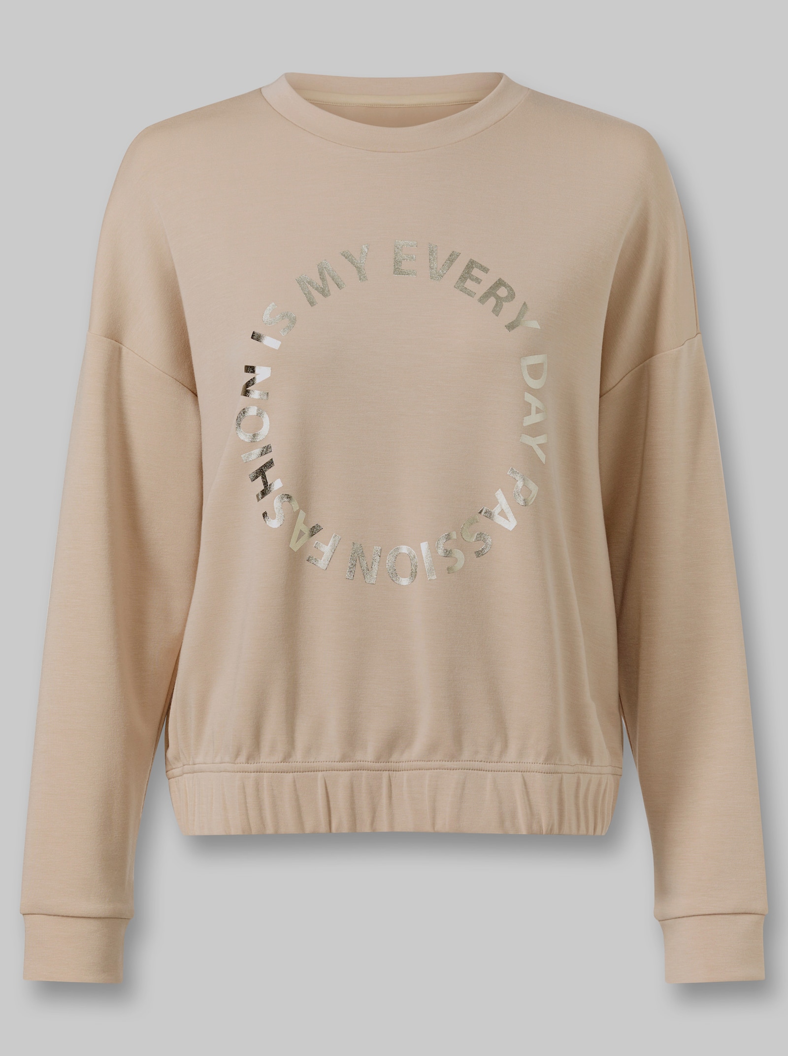 heine Sweater mit Foliendruck - beige