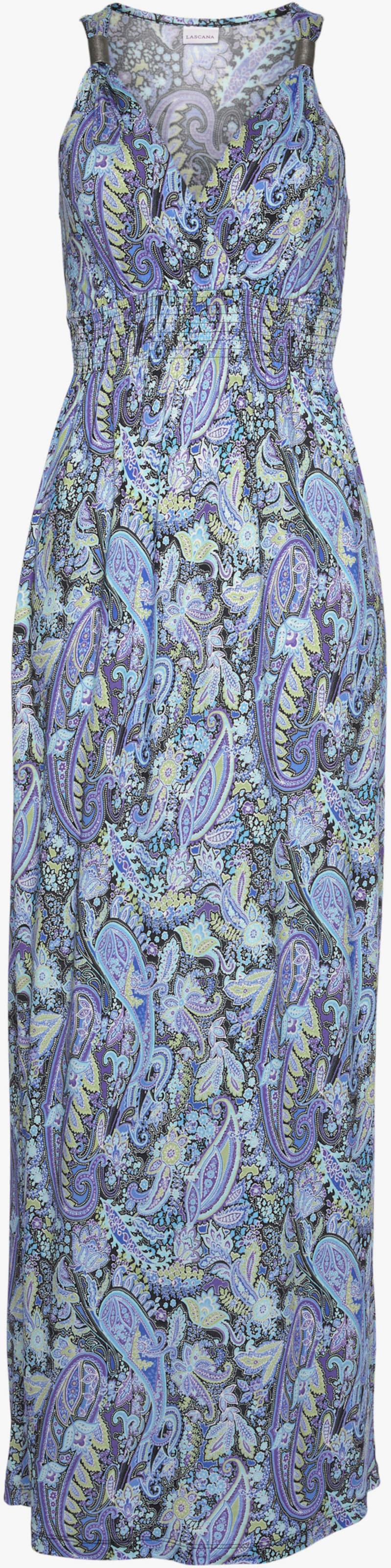 LASCANA Robe longue - bleu imprimé