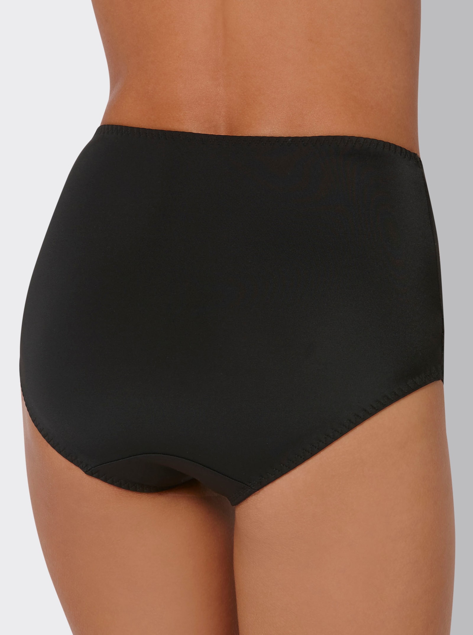 wäschepur Tailleslip met elastische boorden - zwart