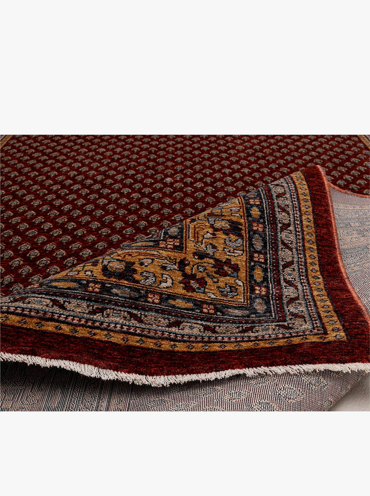 Theko Teppich - rot-gemustert