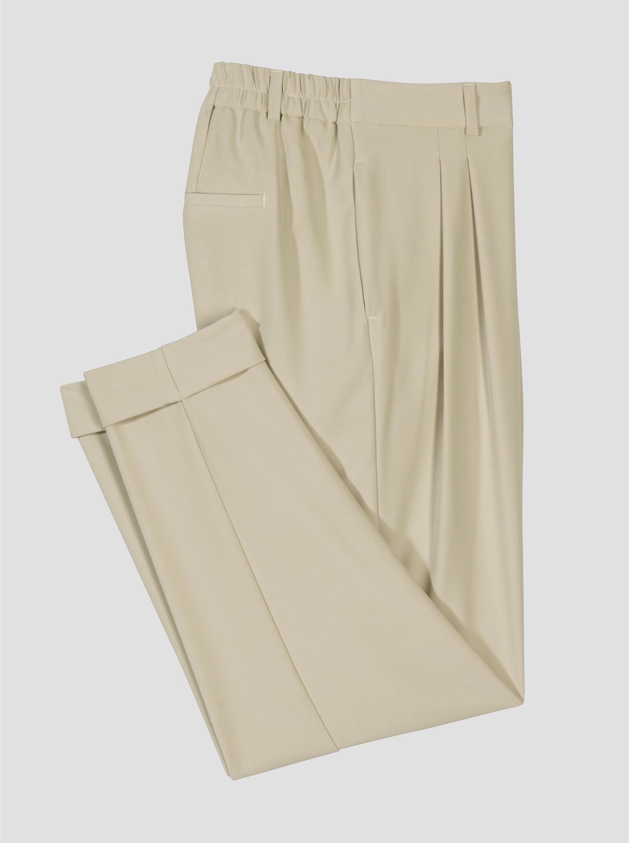 Bundfaltenhose - sand