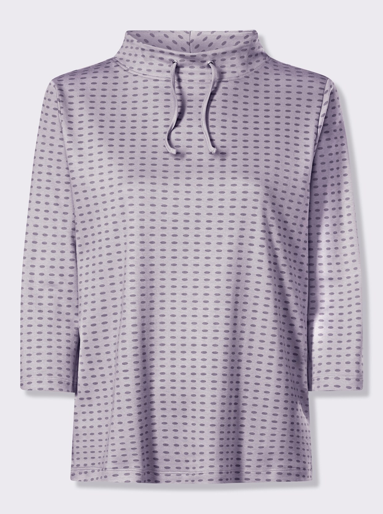 Sweatshirt mit Stehkragen - flieder-feige-bedruckt