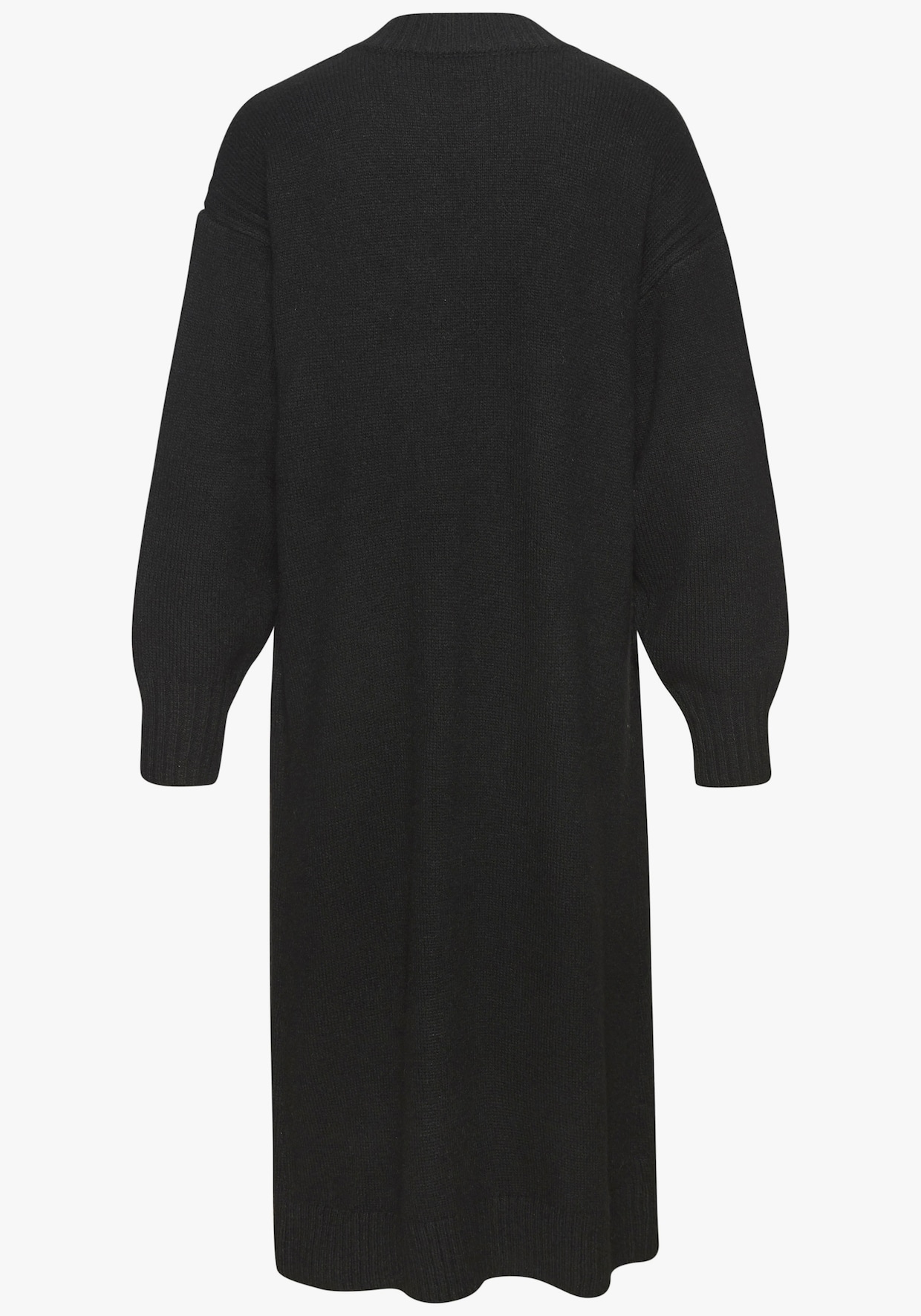 LASCANA Lang gebreid vest - zwart