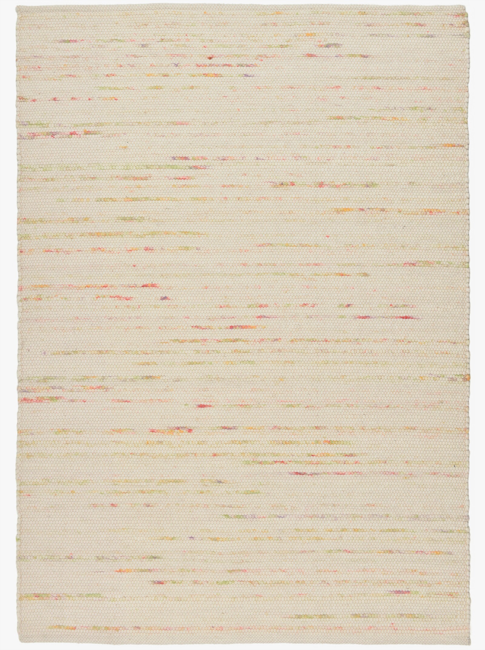 Theko Handwebteppich - ecru-bunt