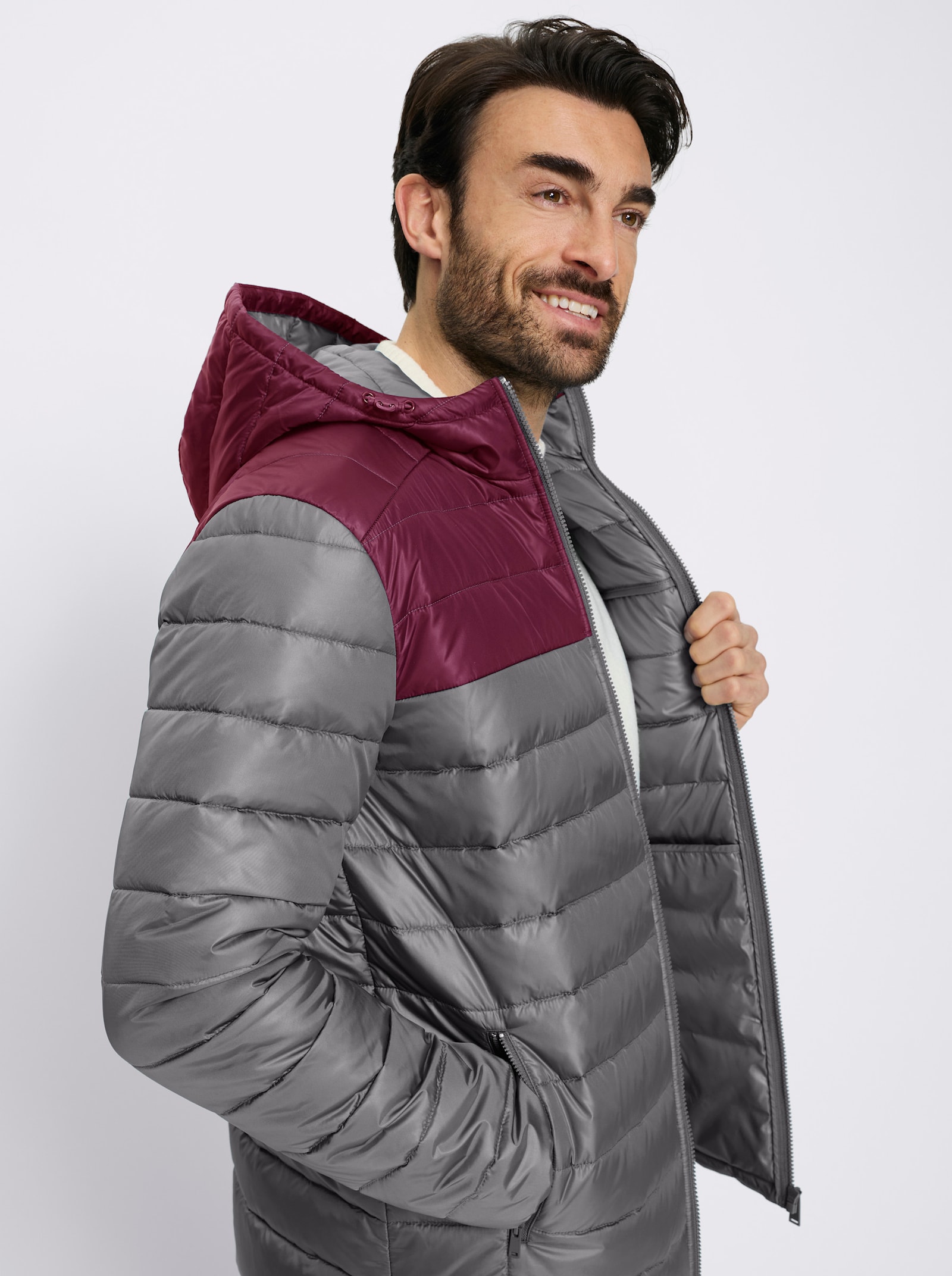 Catamaran Steppjacke - grau-bordeaux