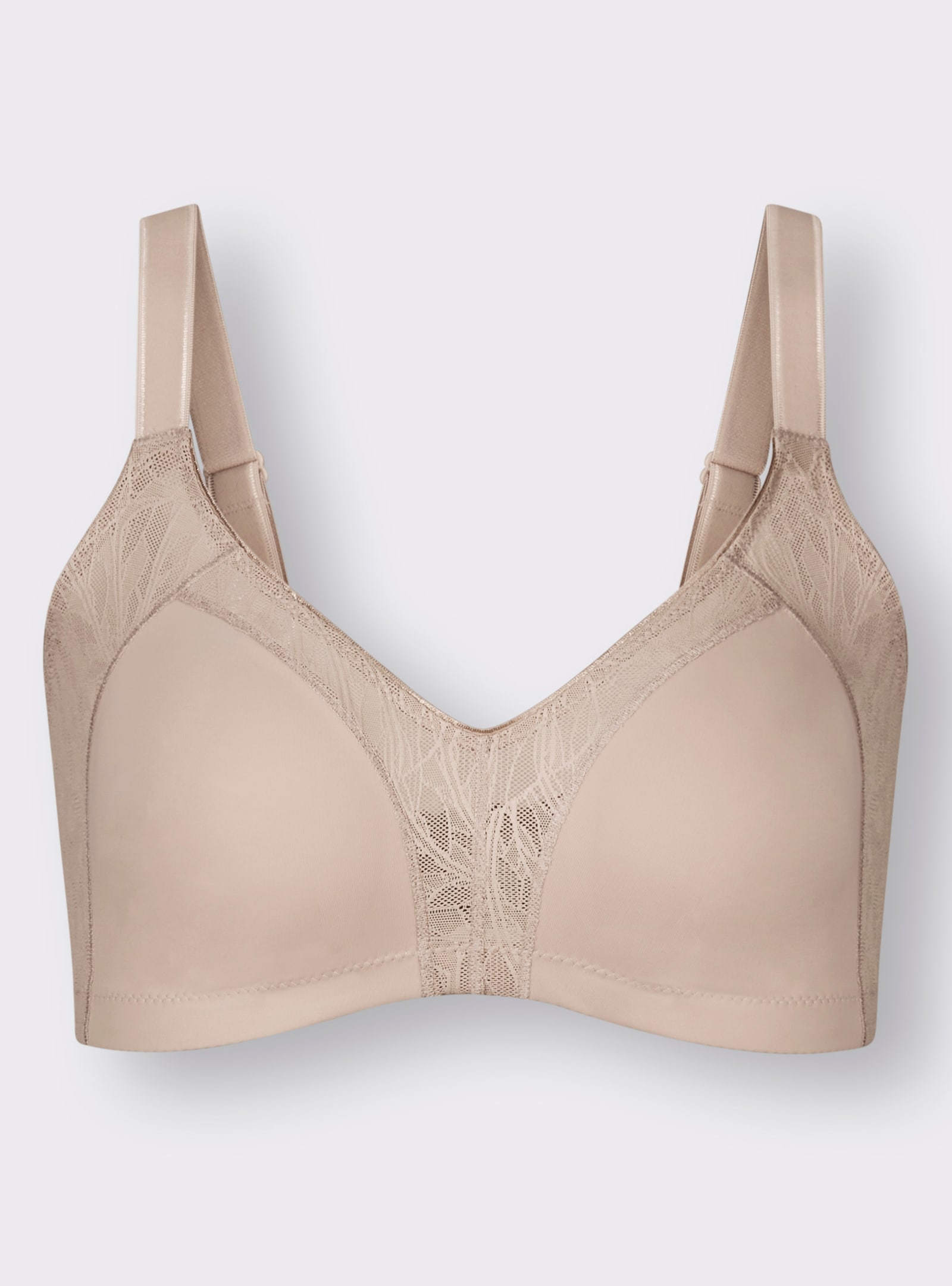 Naturana Minimizer-BH ohne Bügel mit Spitze - elfenbein