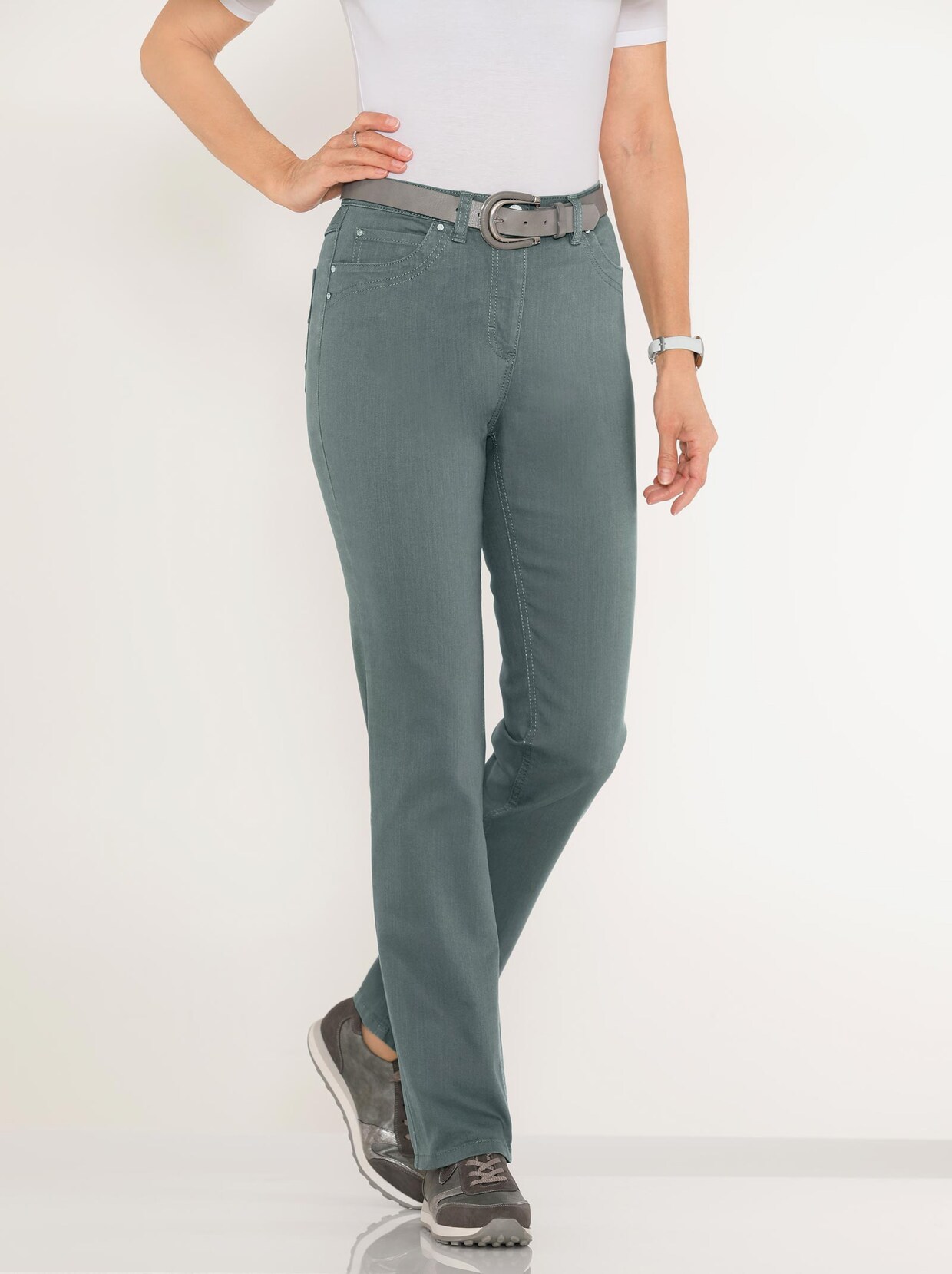Stretch jeans - winterturquoise
