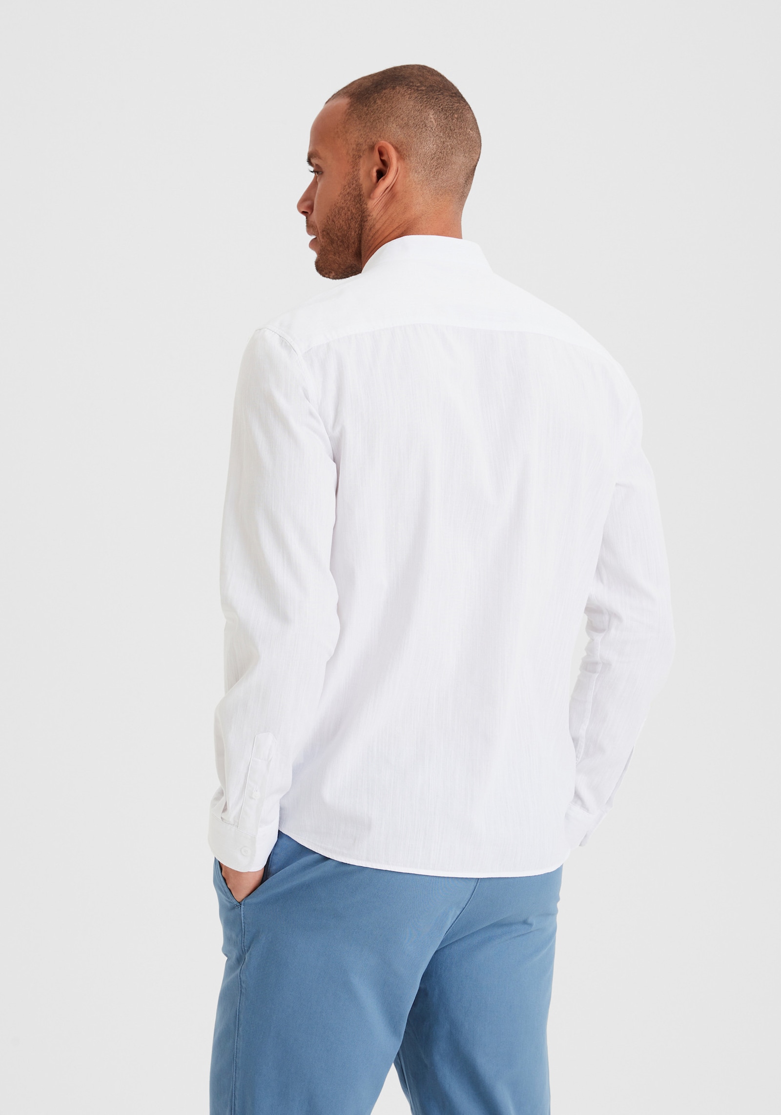 H.I.S Langarmhemd - weiß