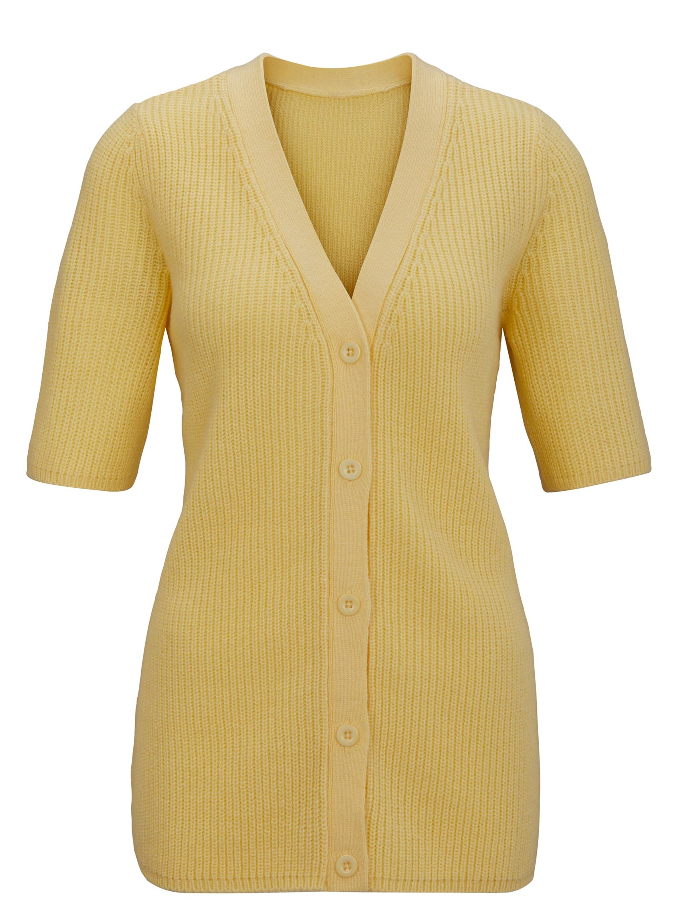 Strickjacke - gelb