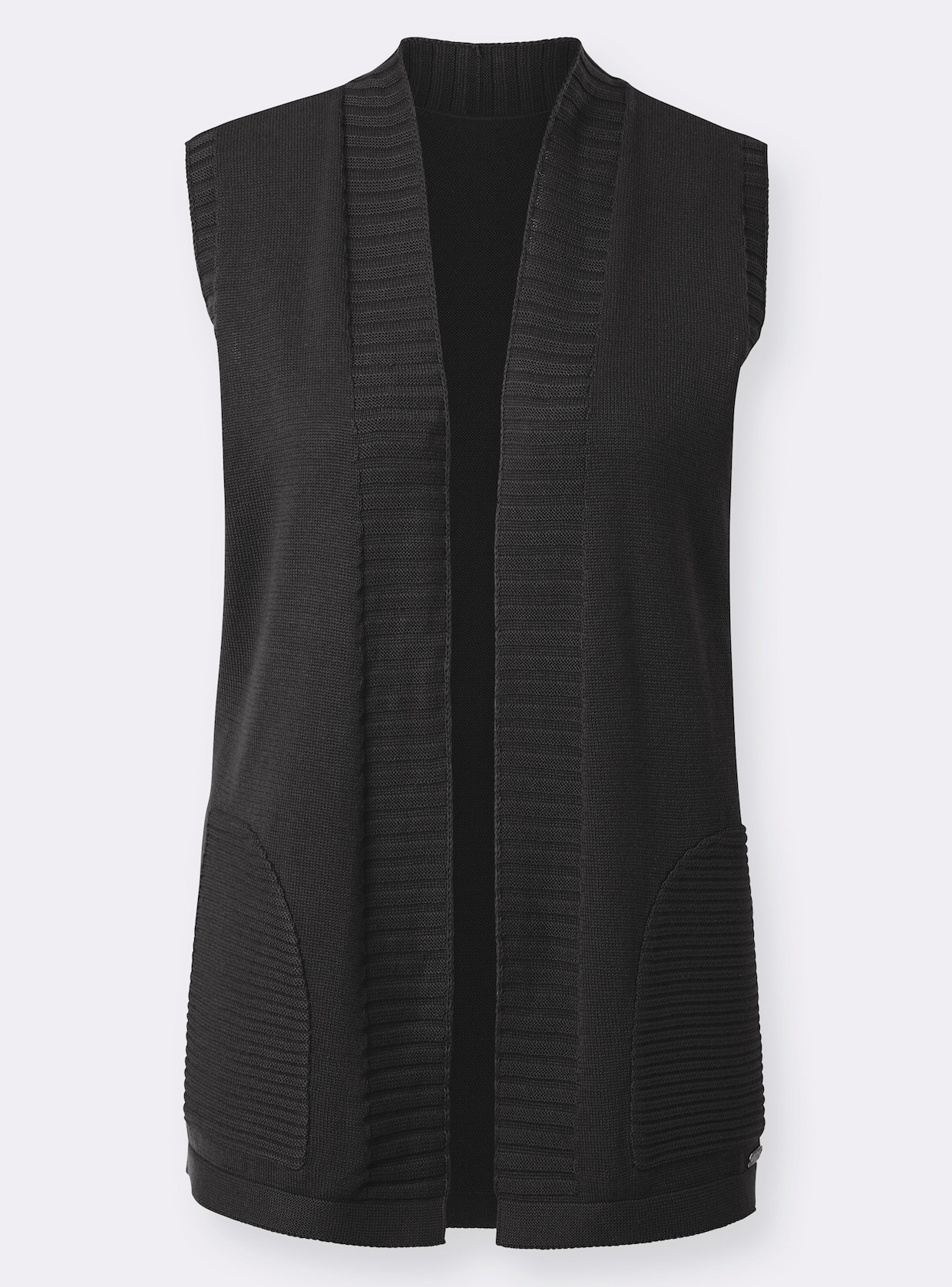 Pletená vesta - černá