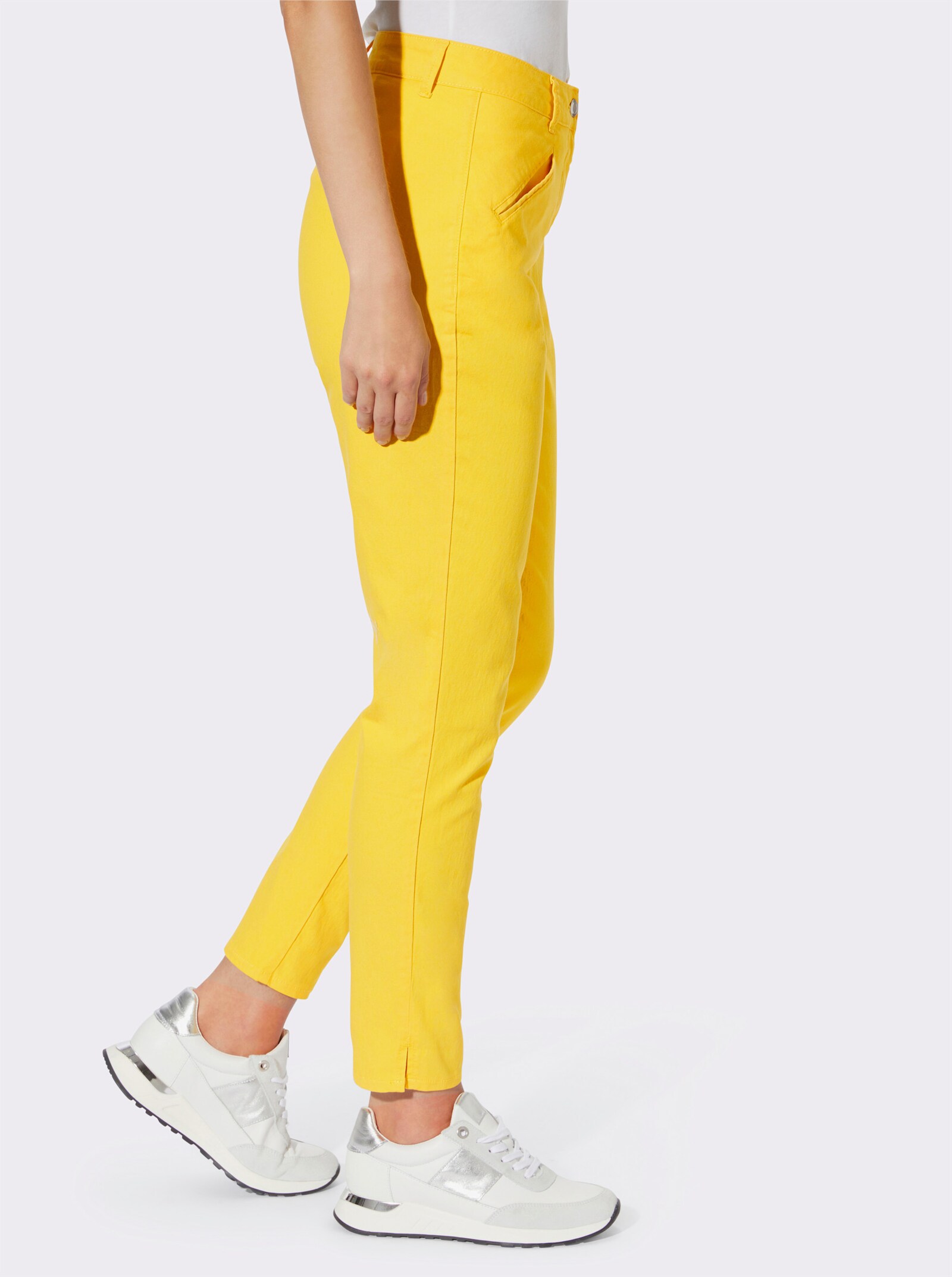 heine Röhrenhose mit Bügelfalten - sonnengelb