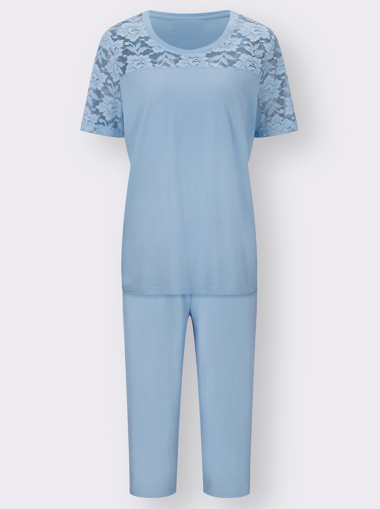 Capri-pyjama - ijsblauw