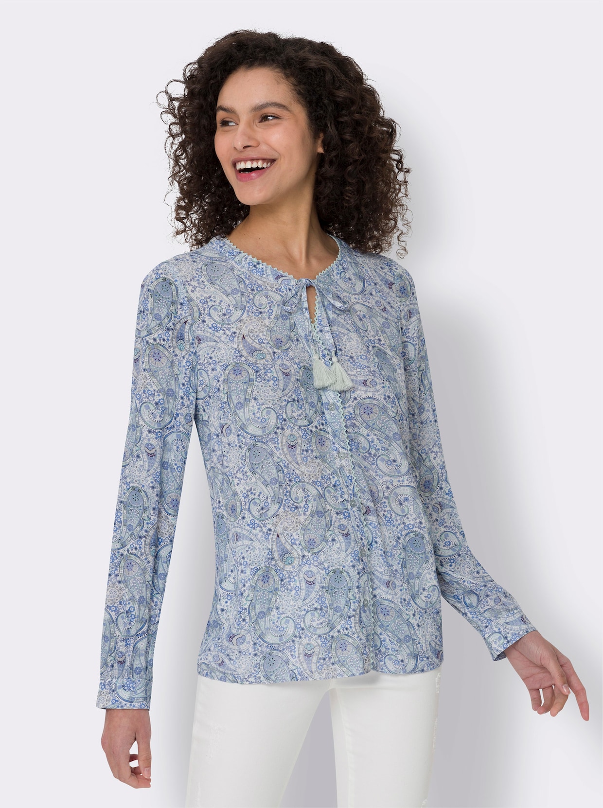 heine Blouse met print - kalkmint/grafiet bedrukt